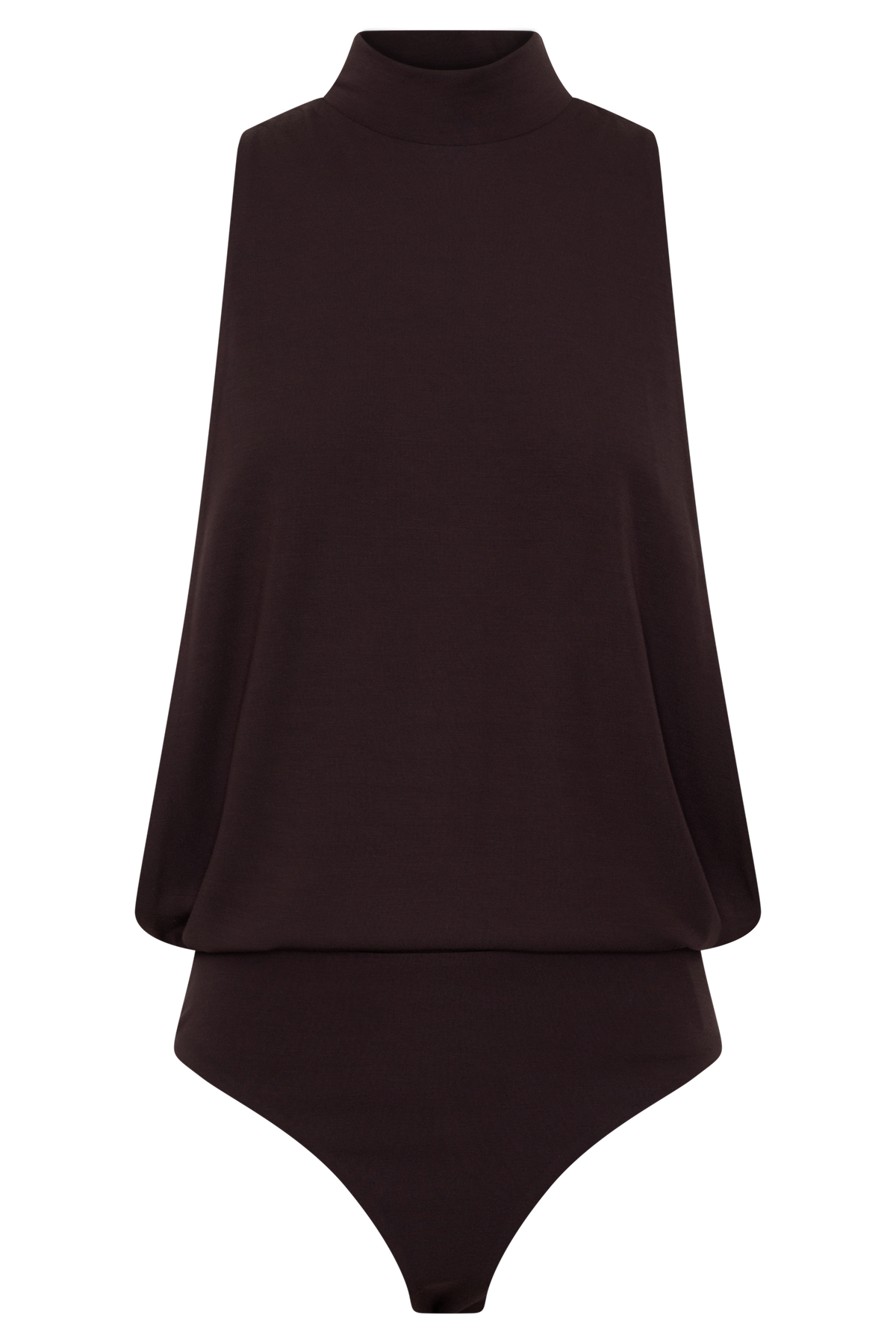 Laurelle Sleeveless Modal Draped Bodysuit - Chocolate #13