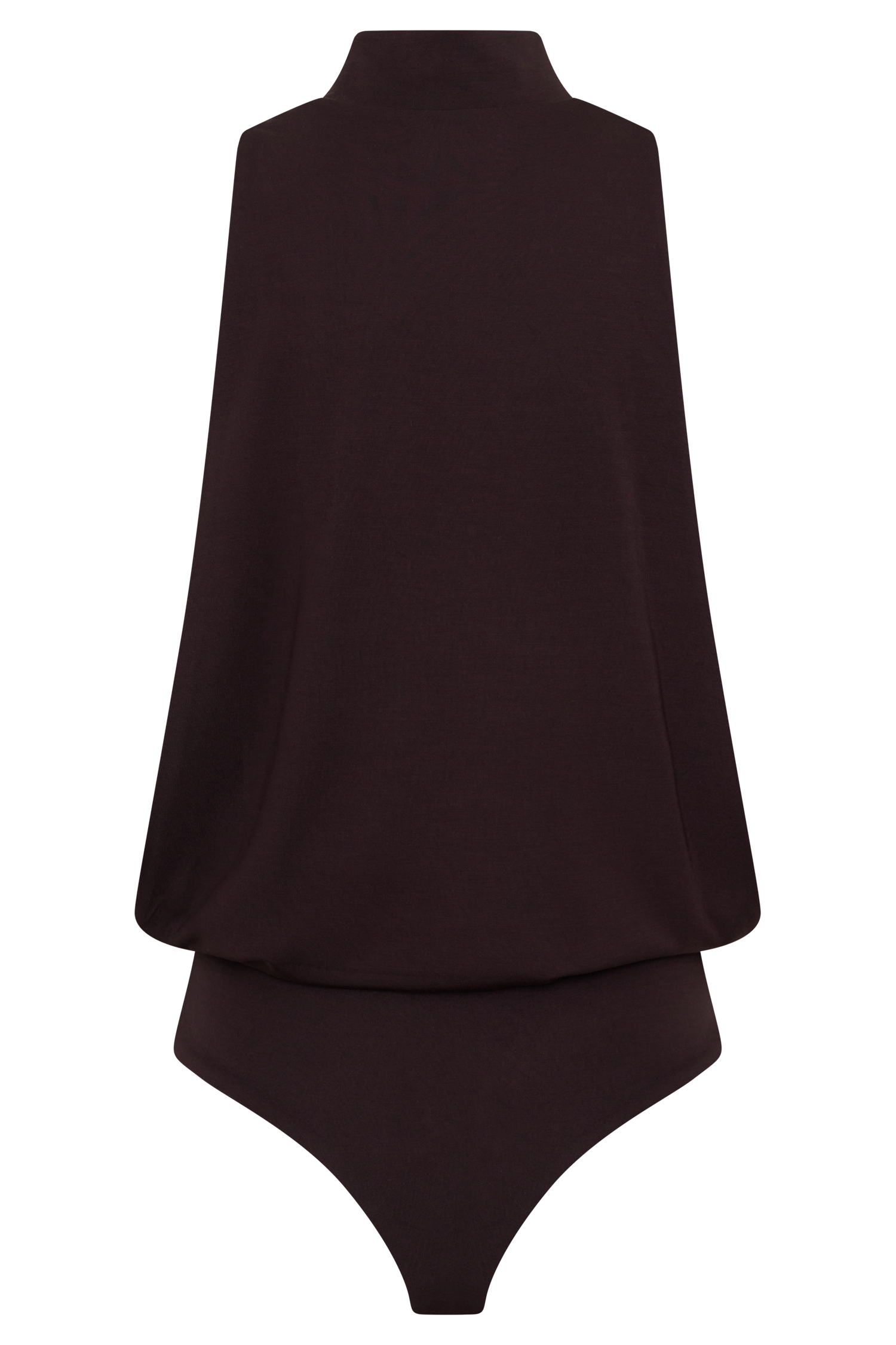 Laurelle Sleeveless Modal Draped Bodysuit - Chocolate #12