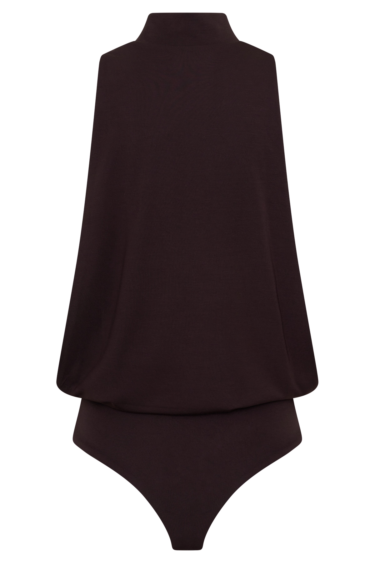 Laurelle Sleeveless Modal Draped Bodysuit - Chocolate #12