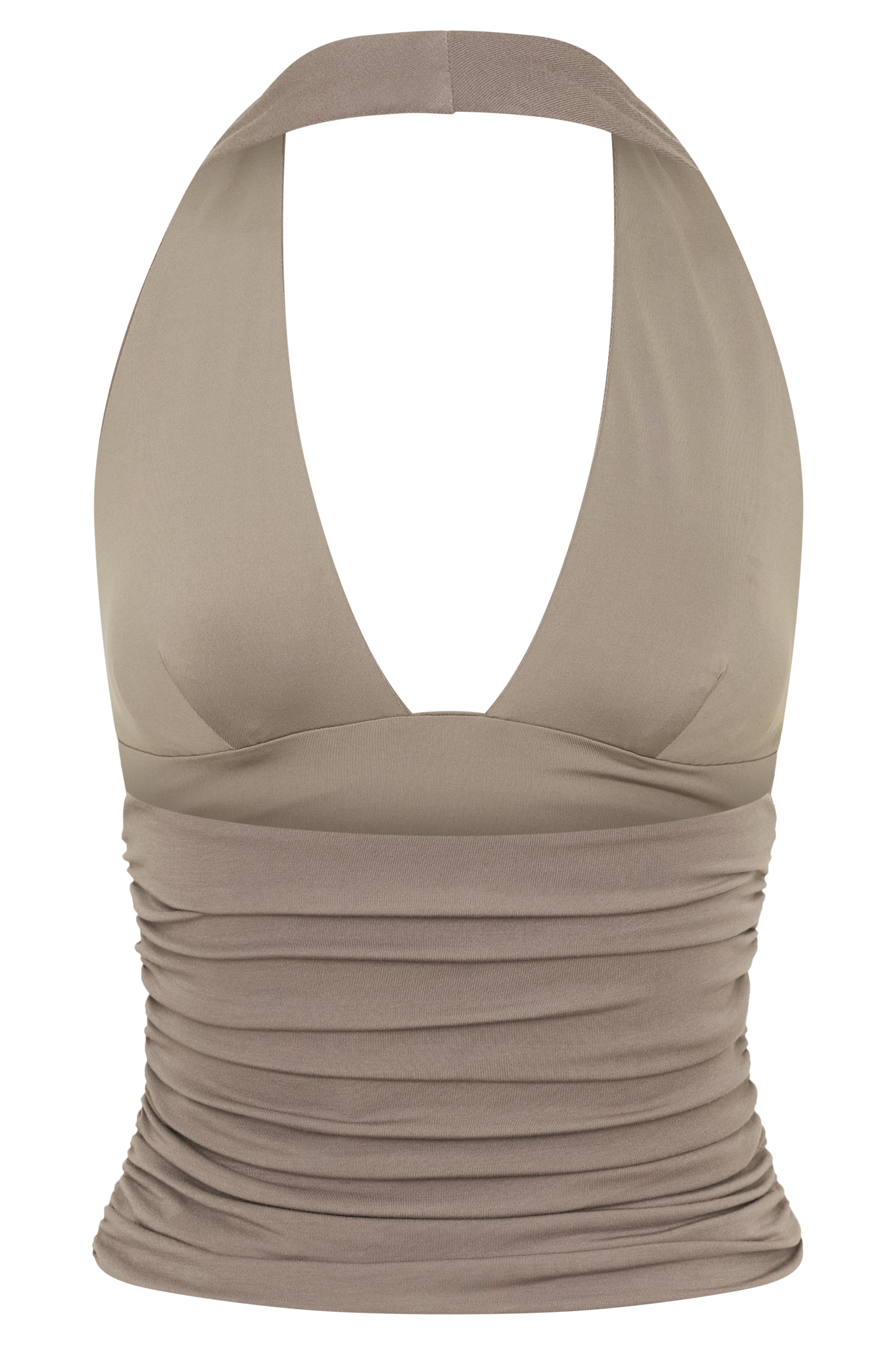 Peregrine Modal Gathered Halter Top - Neutral #10