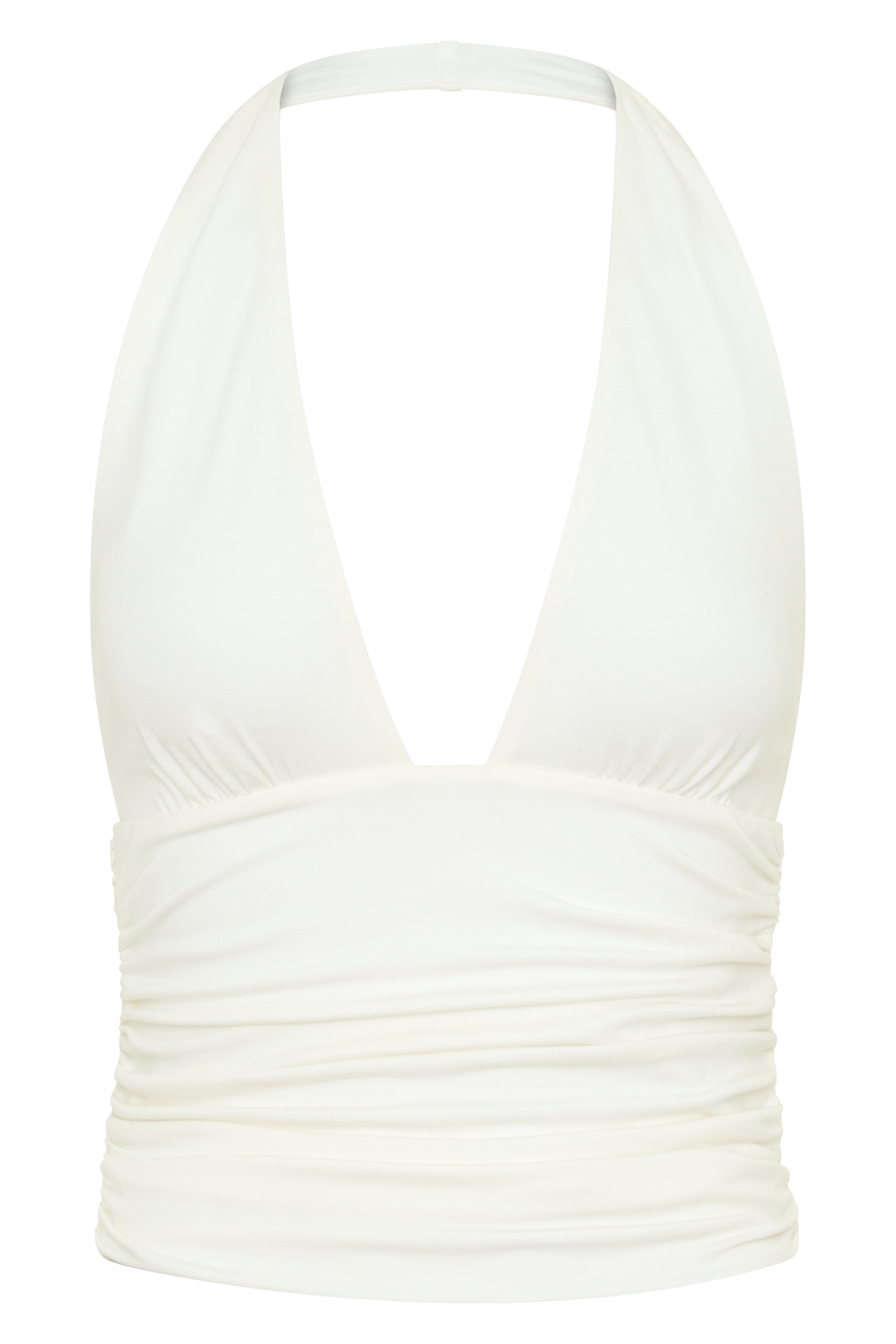 Peregrine Modal Gathered Halter Top - White #11