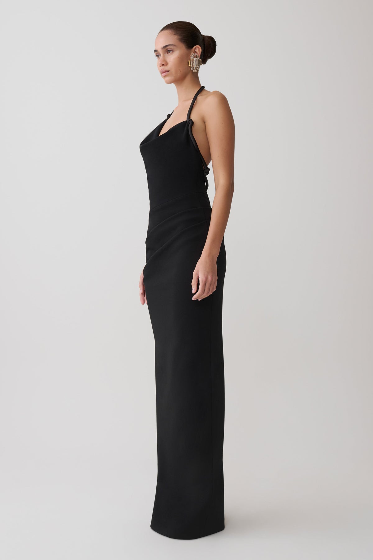 Gracie Halter Maxi Dress - Black #4