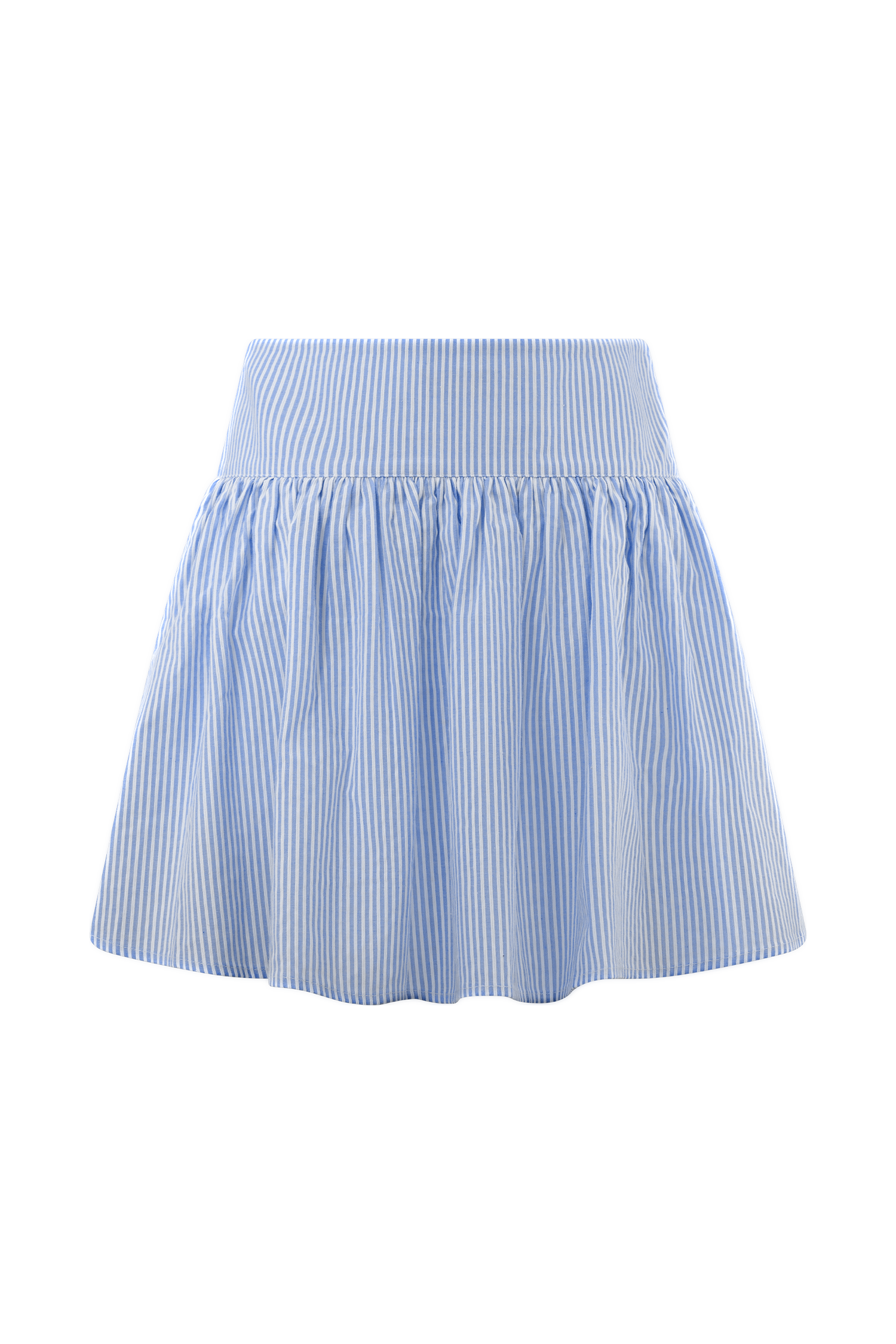 Gretel Hem Mini Skirt - Blue Pinstripe #8