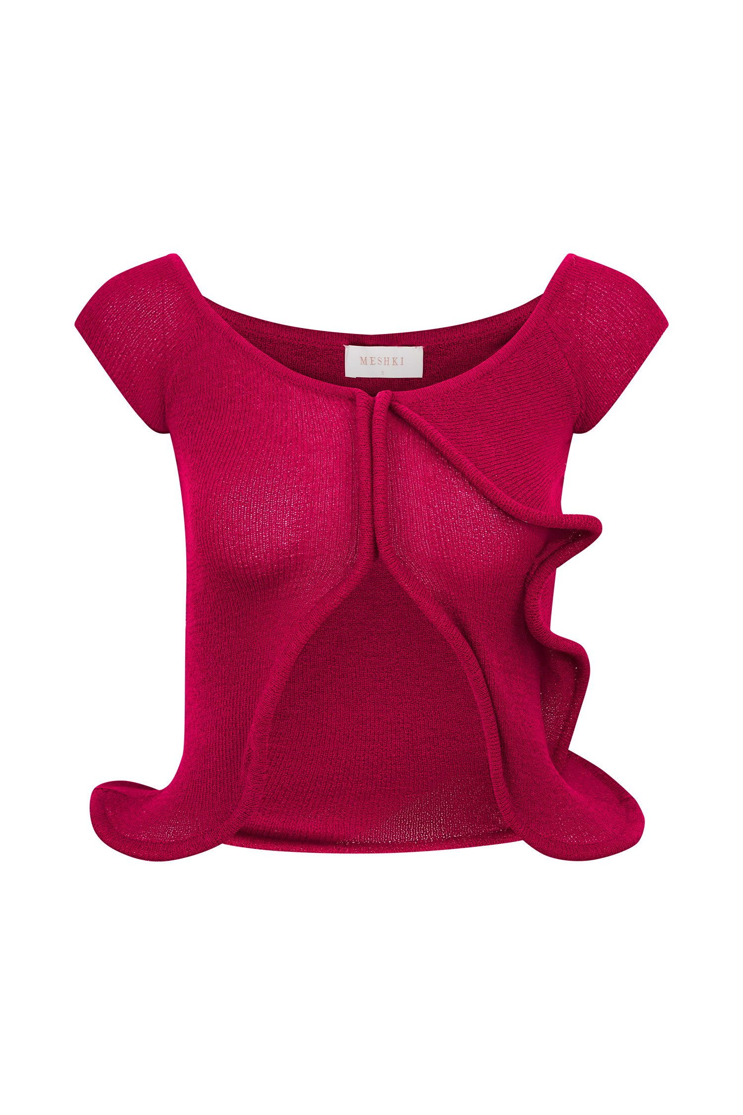 Haisley Off Shoulder Knit Top - Raspberry #9