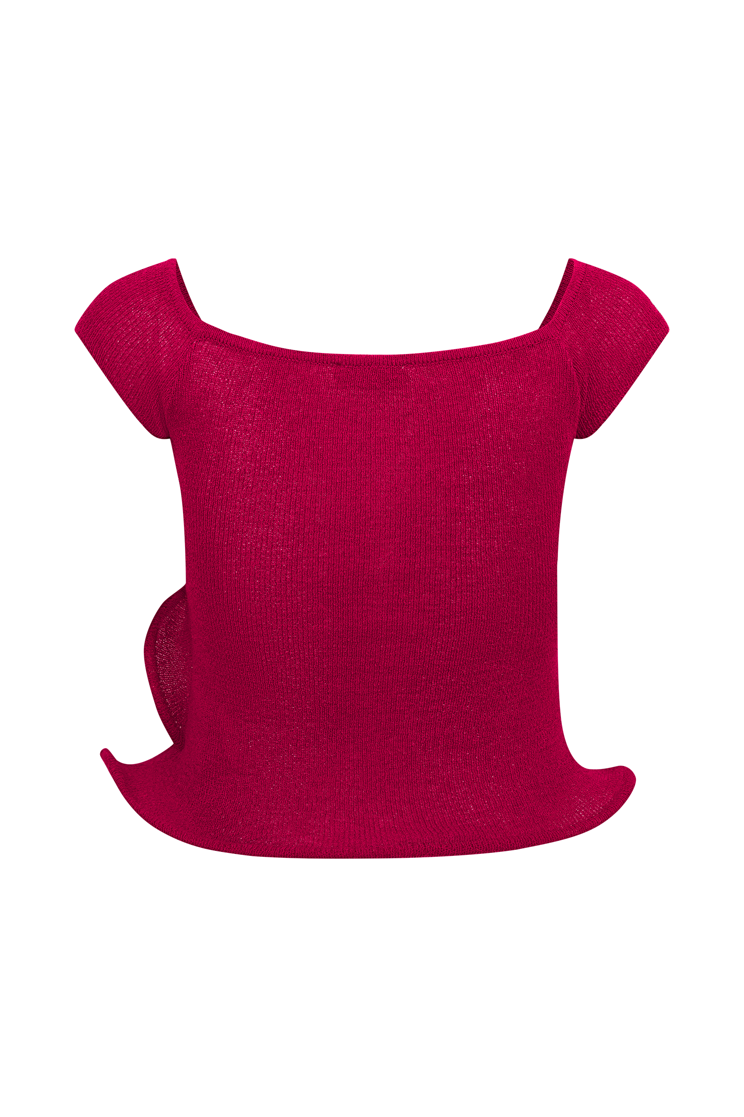 Haisley Off Shoulder Knit Top - Raspberry #8
