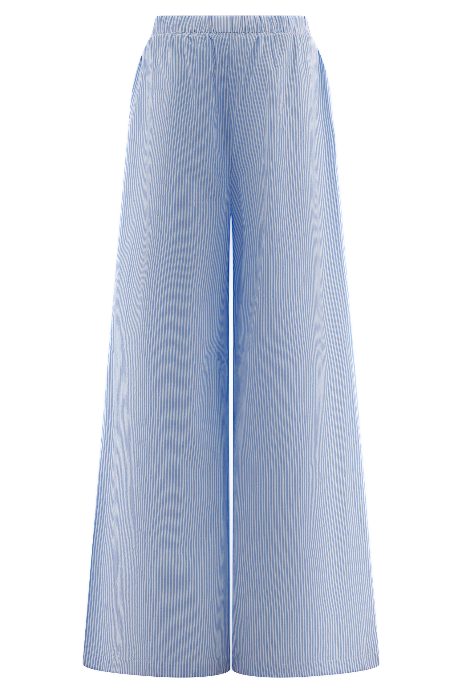 Hansen Wide Leg Pants - Blue Pinstripe #9