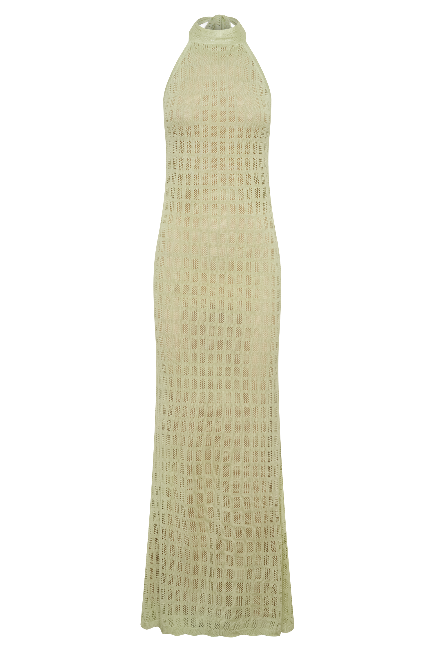 Hayley Halter Knit Maxi Dress - Seafoam #9