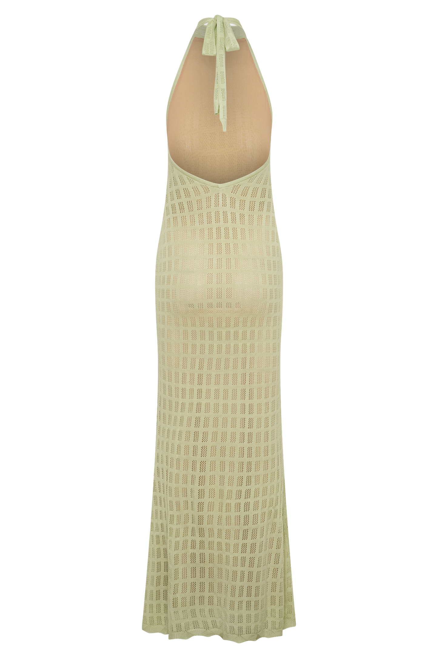 Hayley Halter Knit Maxi Dress - Seafoam
