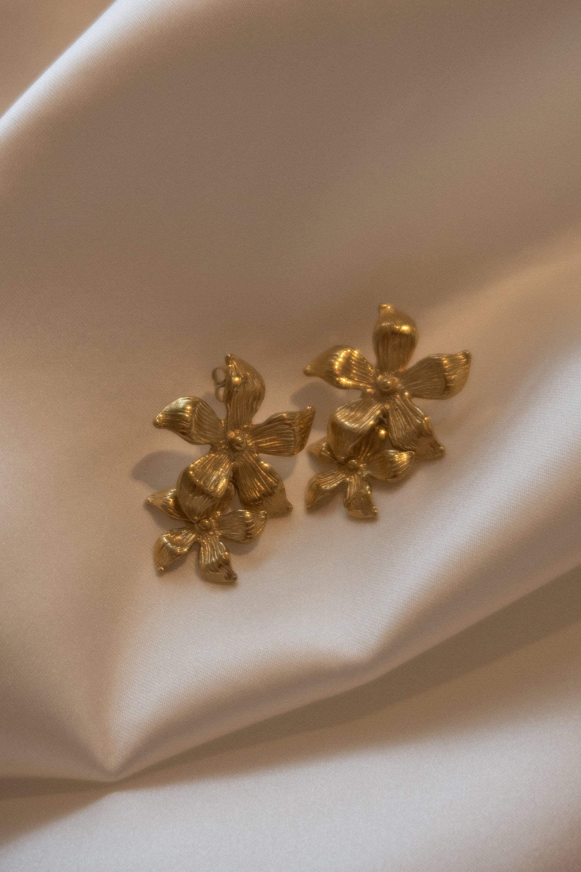 Infatuated Drop Flower Earrings - Gold #6