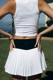 Denver Pleated Active Mini Skirt - Black/White