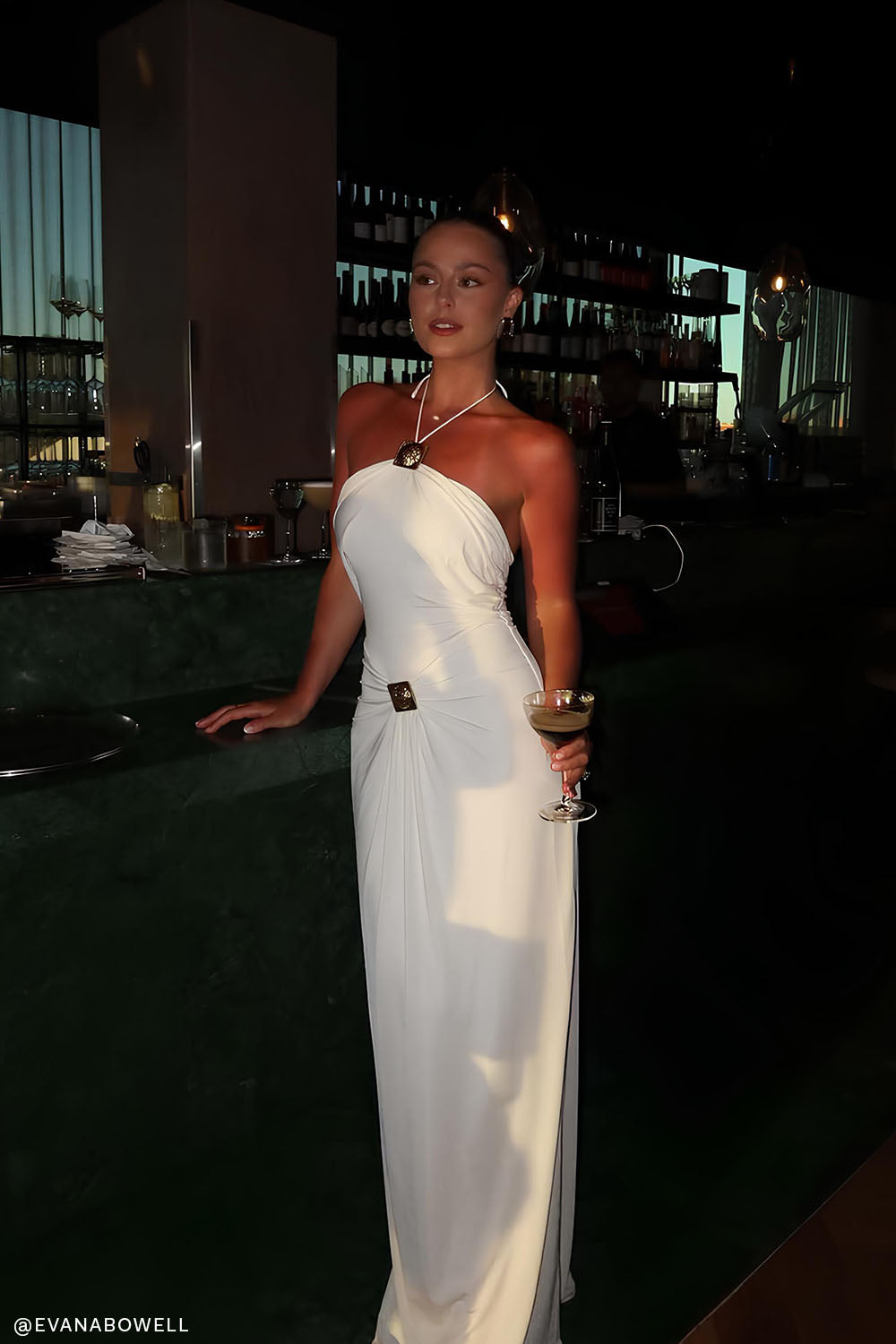 Quincy Halter Maxi Dress With Hardware - Ivory #4