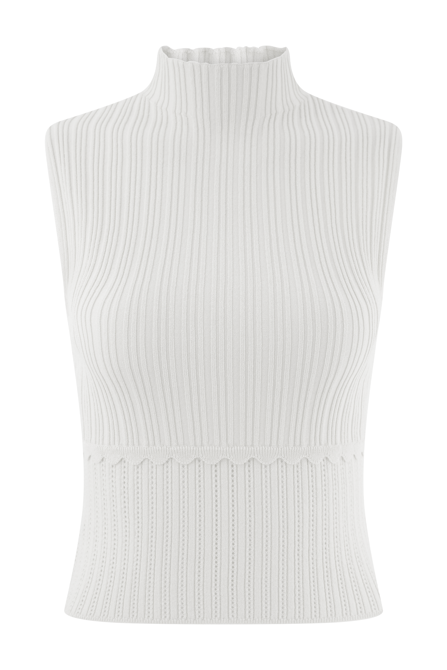 Indy Pointelle Knit Top - Ivory #9