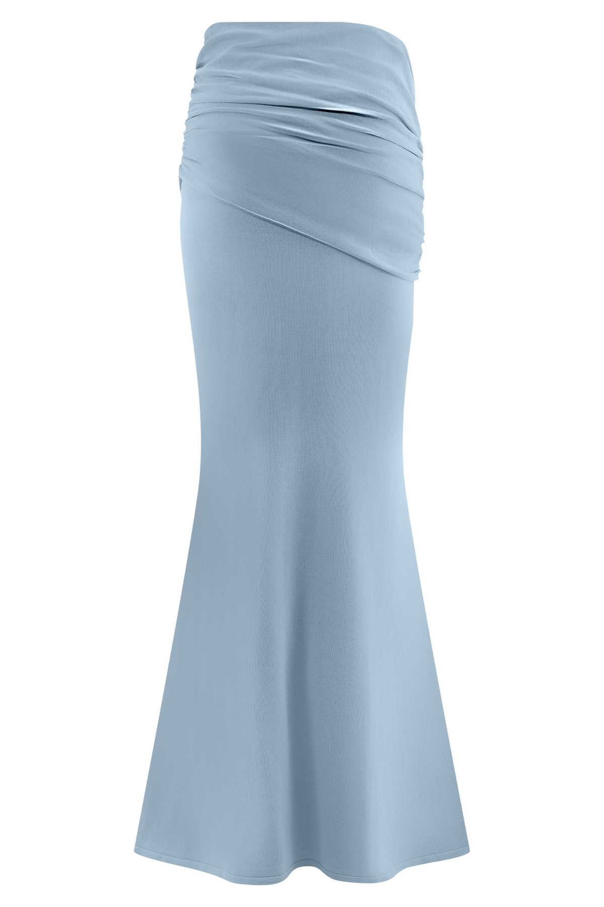 Irene Gathered Knit Maxi Skirt - Blue #8