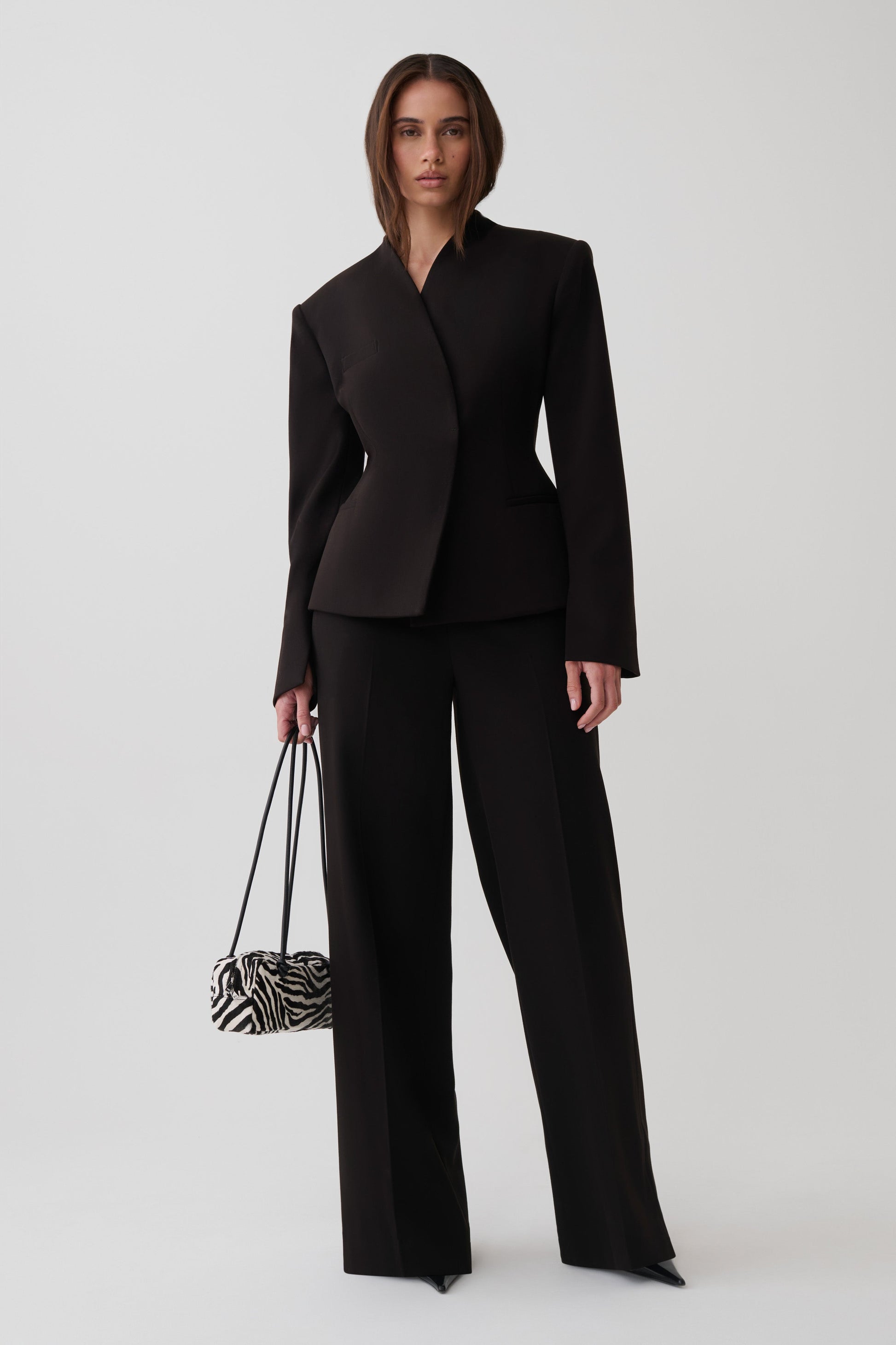 Katherine Suiting Straight Leg Pants - Black #4