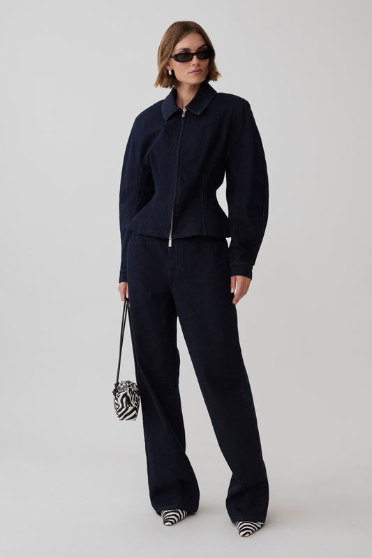 April Indigo Denim Jeans - Dark Indigo