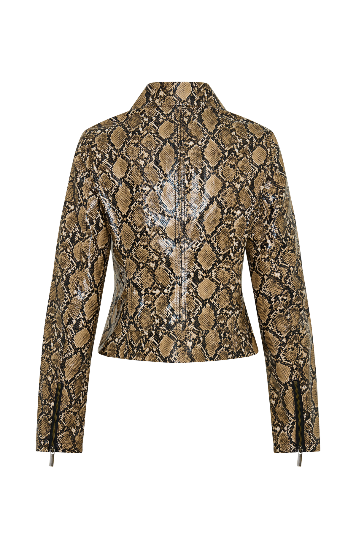 Bonnie Faux Leather Zip Up Jacket - Snake Print #8