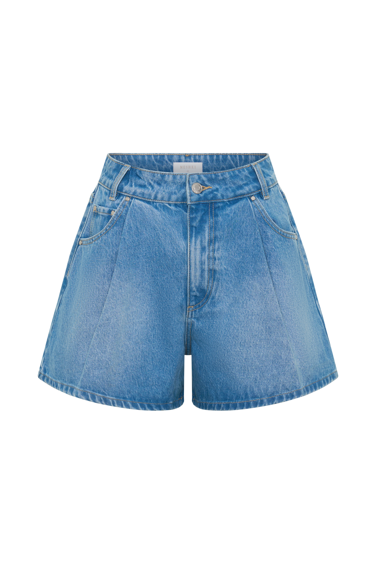 Jace A-Line Denim Shorts - Summer Blue #11