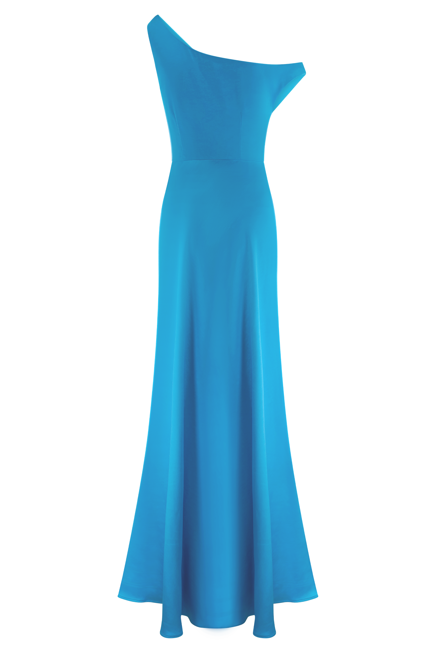 Jacinta One Shoulder Maxi Dress - Cyan Blue #11