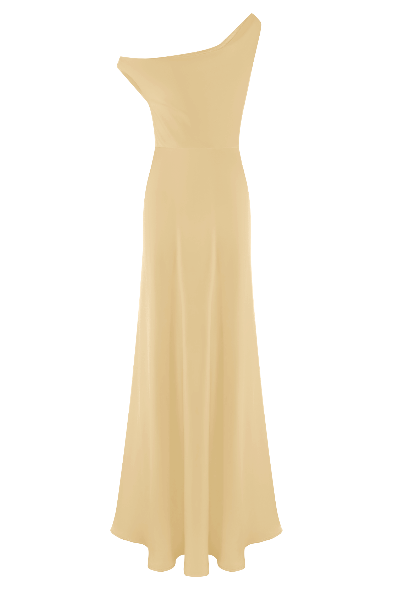 Jacinta One Shoulder Maxi Dress - Pastel Lemon #13