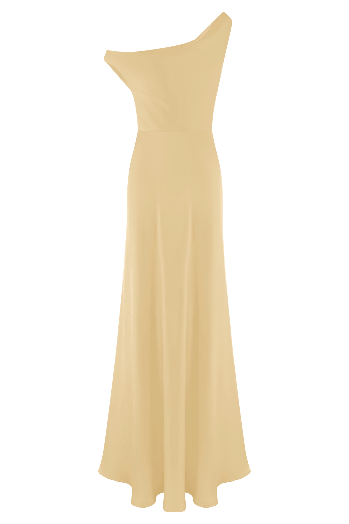 Jacinta One Shoulder Maxi Dress - Pastel Lemon #13