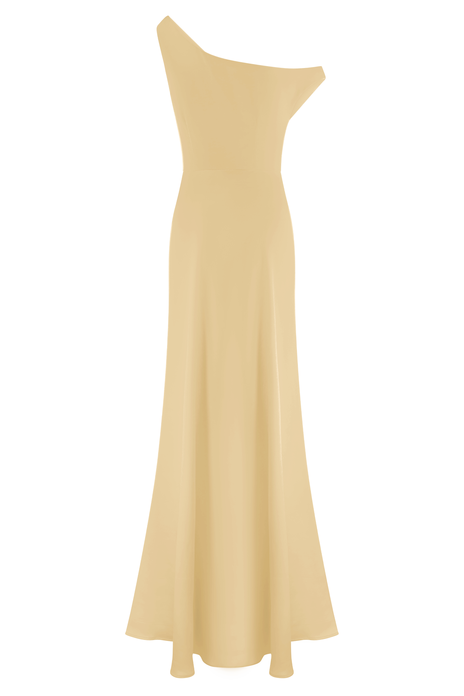 Jacinta One Shoulder Maxi Dress - Pastel Lemon #12