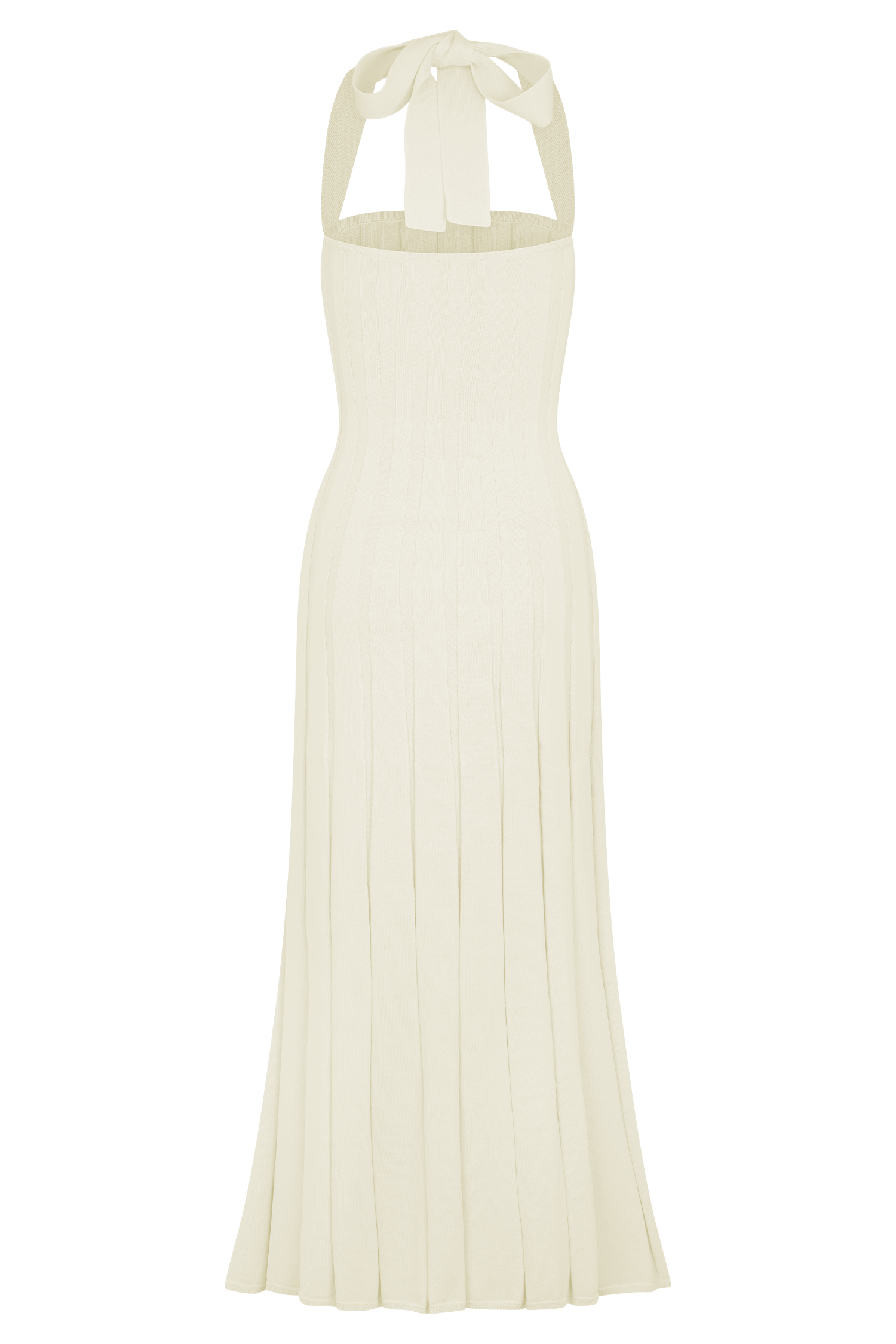 Jacqui Halter Knit Midi Dress Ivory MESHKI UK - Main Image
