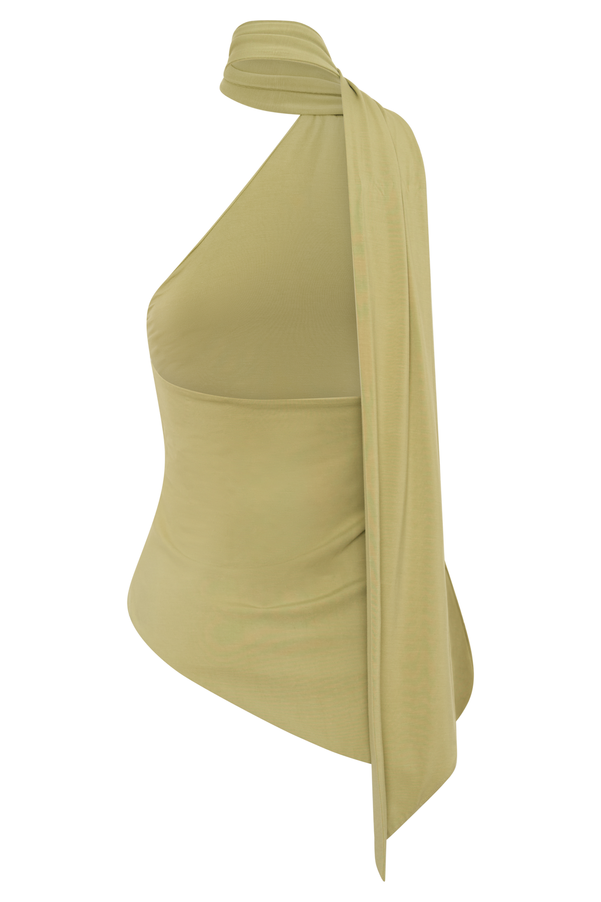 Jemma One Shoulder Tie Top - Apple Sage #8