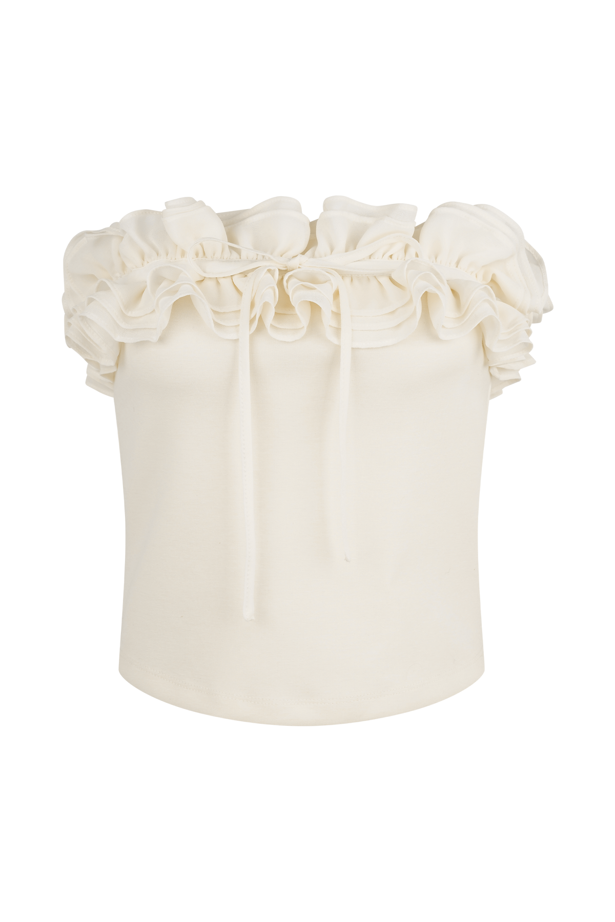 Jennie Ruffle Off Shoulder Top - Ivory #7