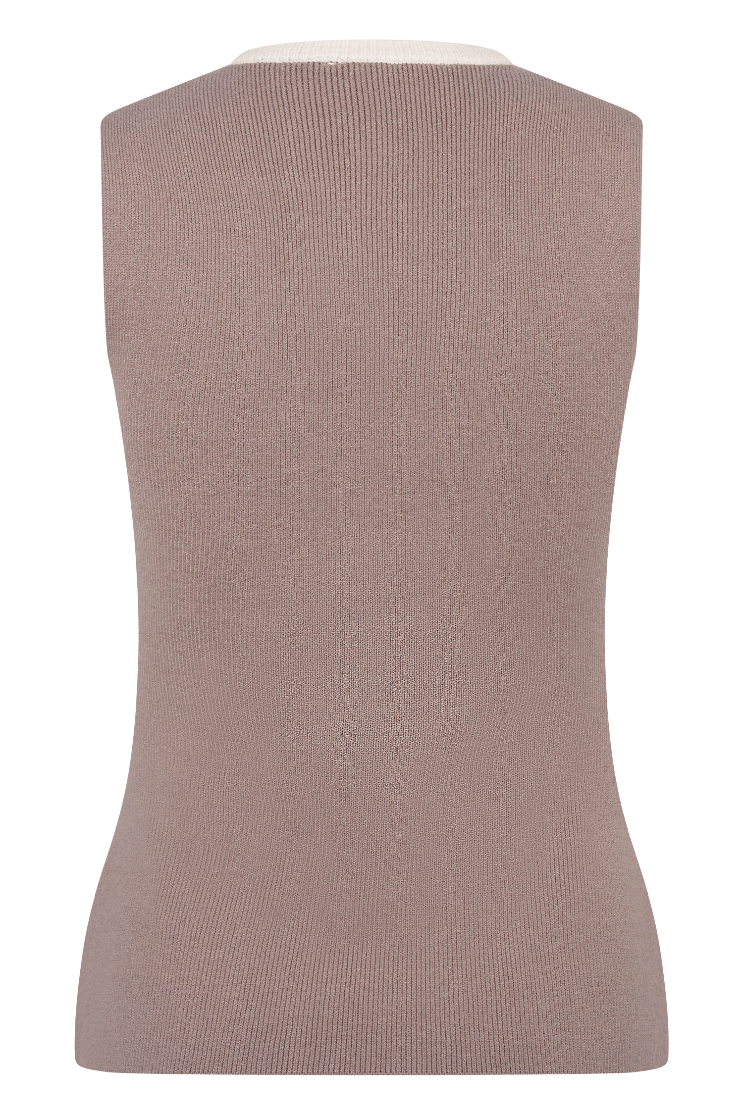 Julianne Contrast Knit Top - Pebble/Ivory #6