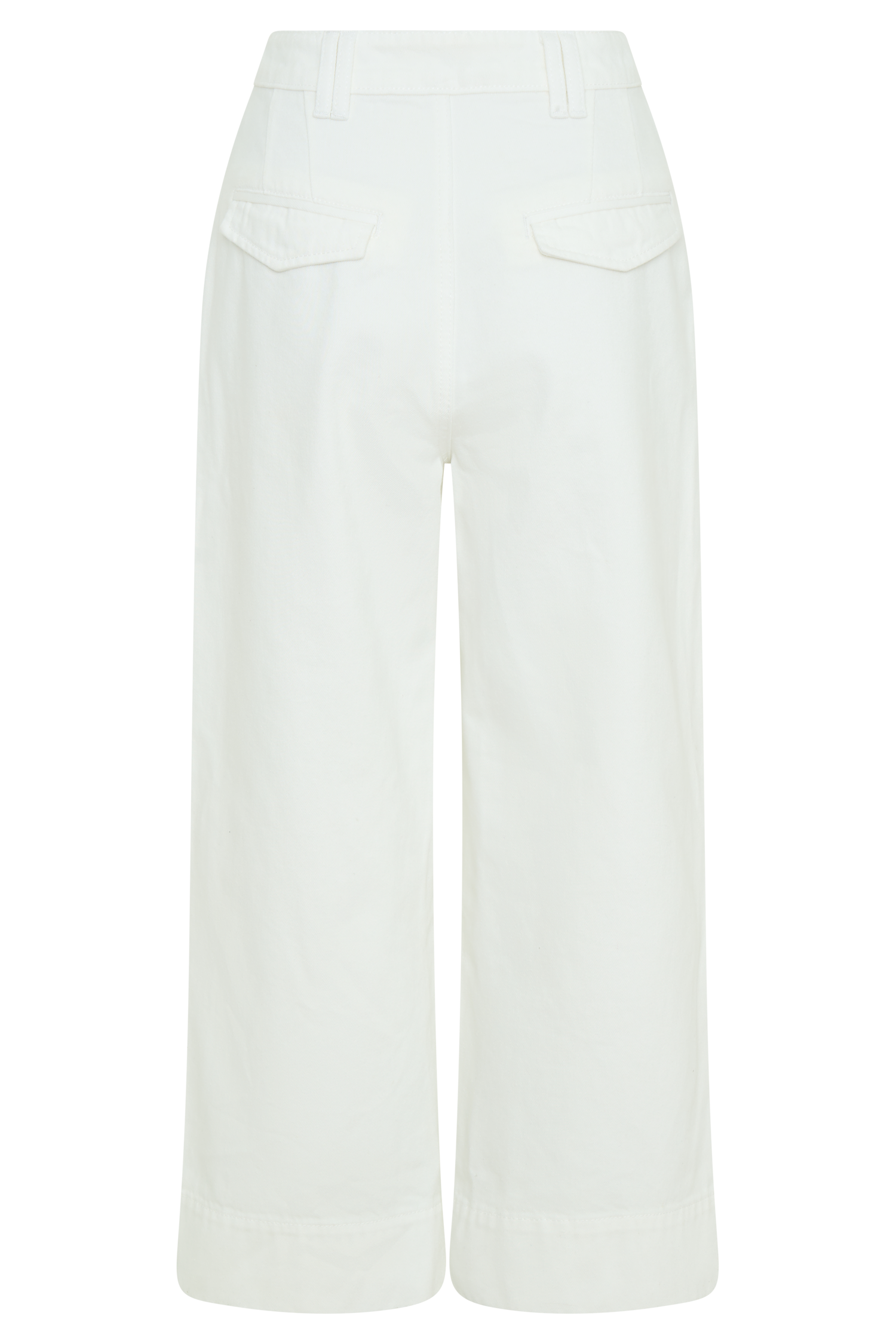 Kaitlyn Cropped Wide Leg Jeans - White #6