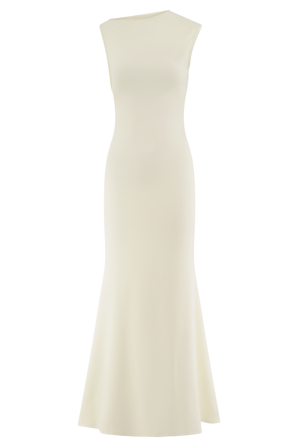 Katerina Scuba Jersey Cut Out Maxi Dress - Ivory #7