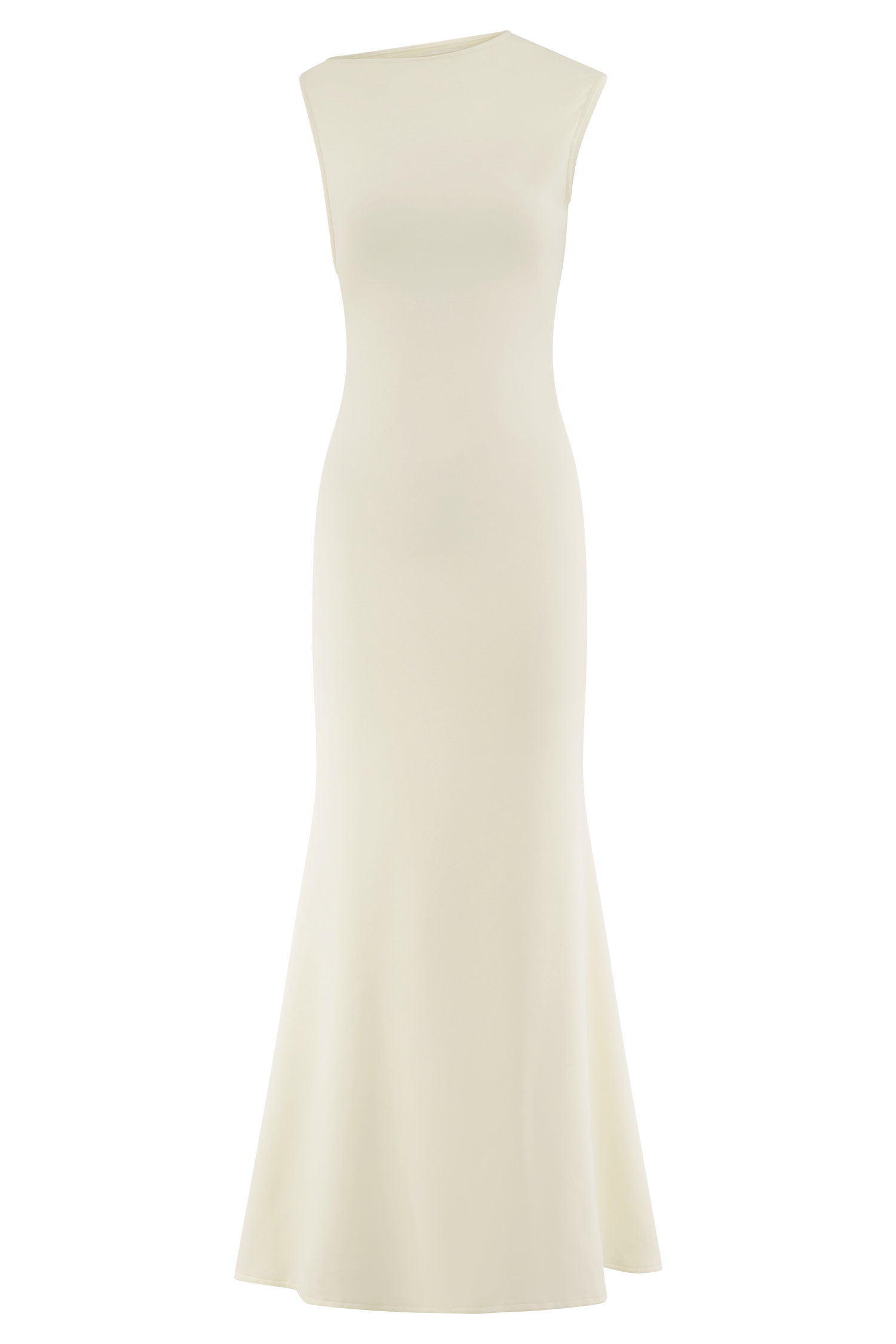Katerina Scuba Jersey Cut Out Maxi Dress - Ivory #7