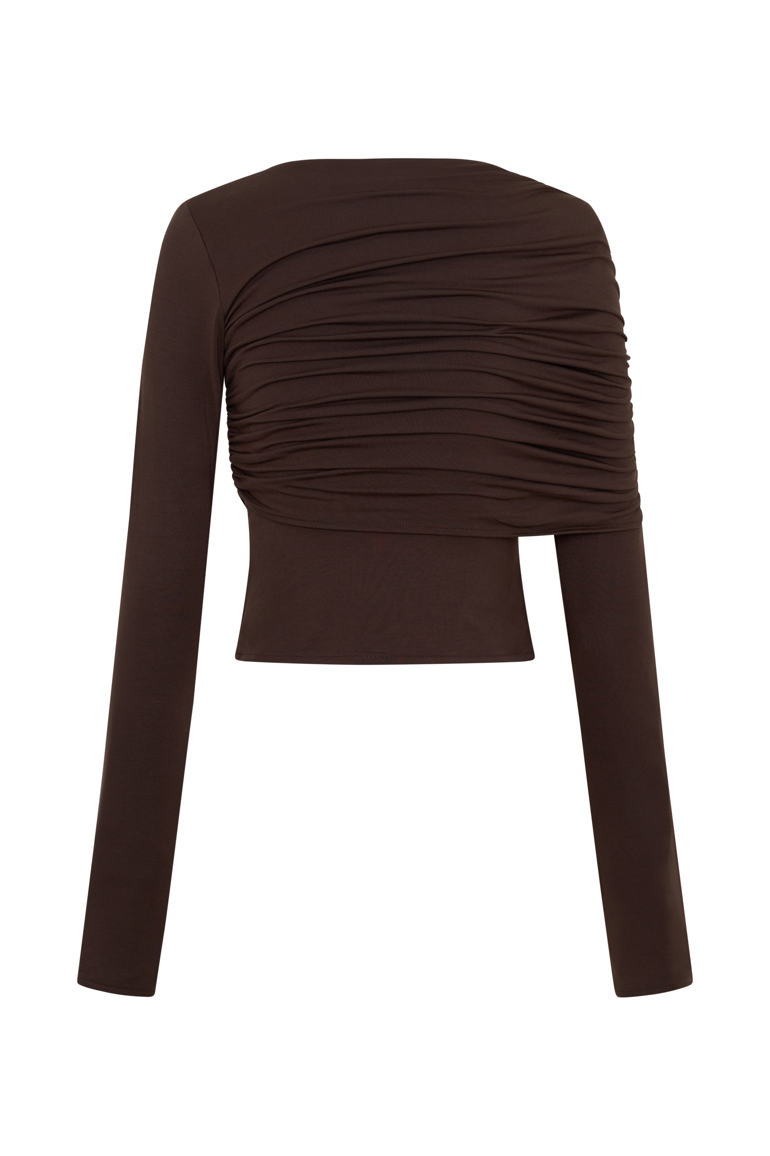 Keaton Modal Long Sleeve Overlay Top - Espresso #8