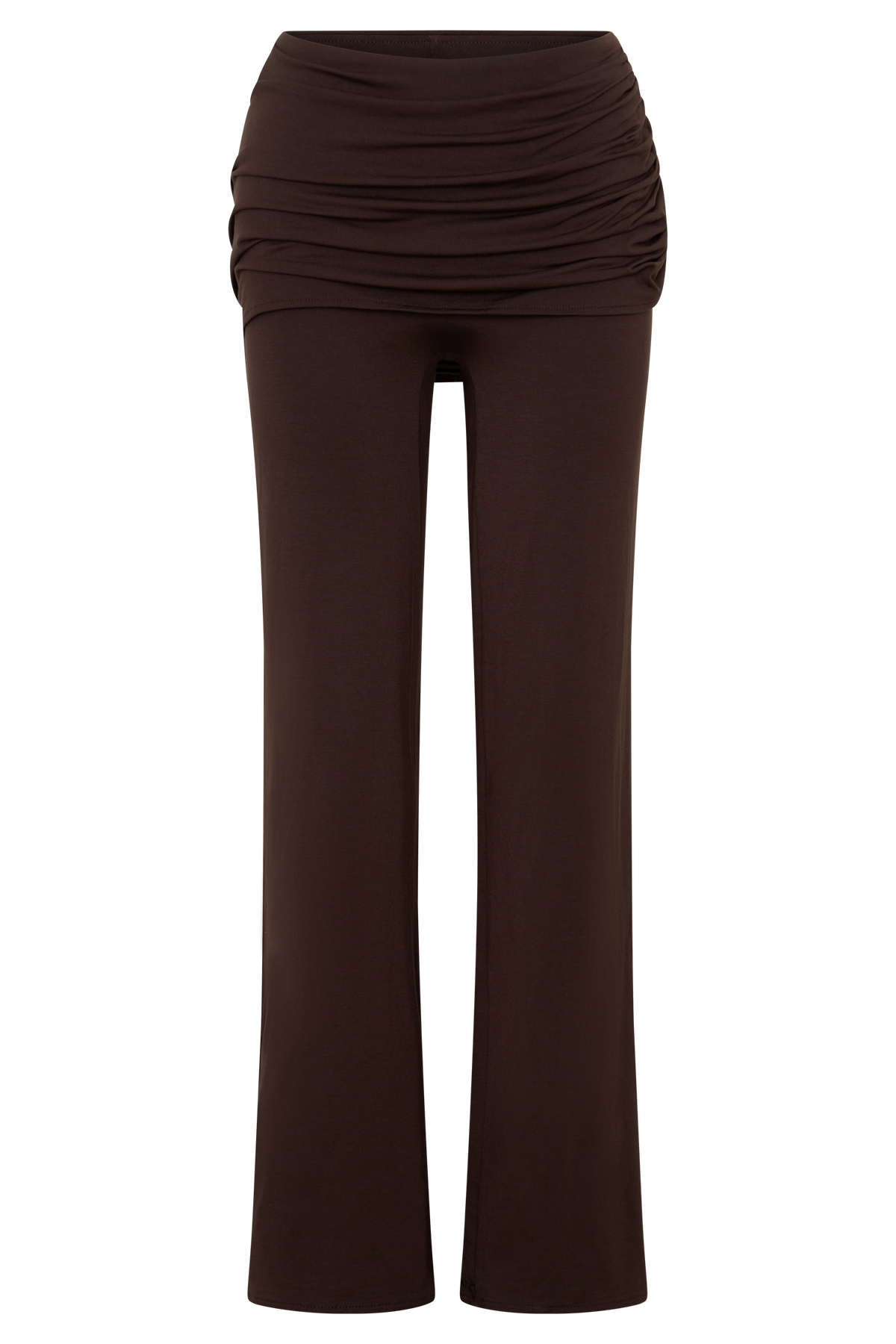 Keaton Modal Straight Leg Overlay Pant - Espresso