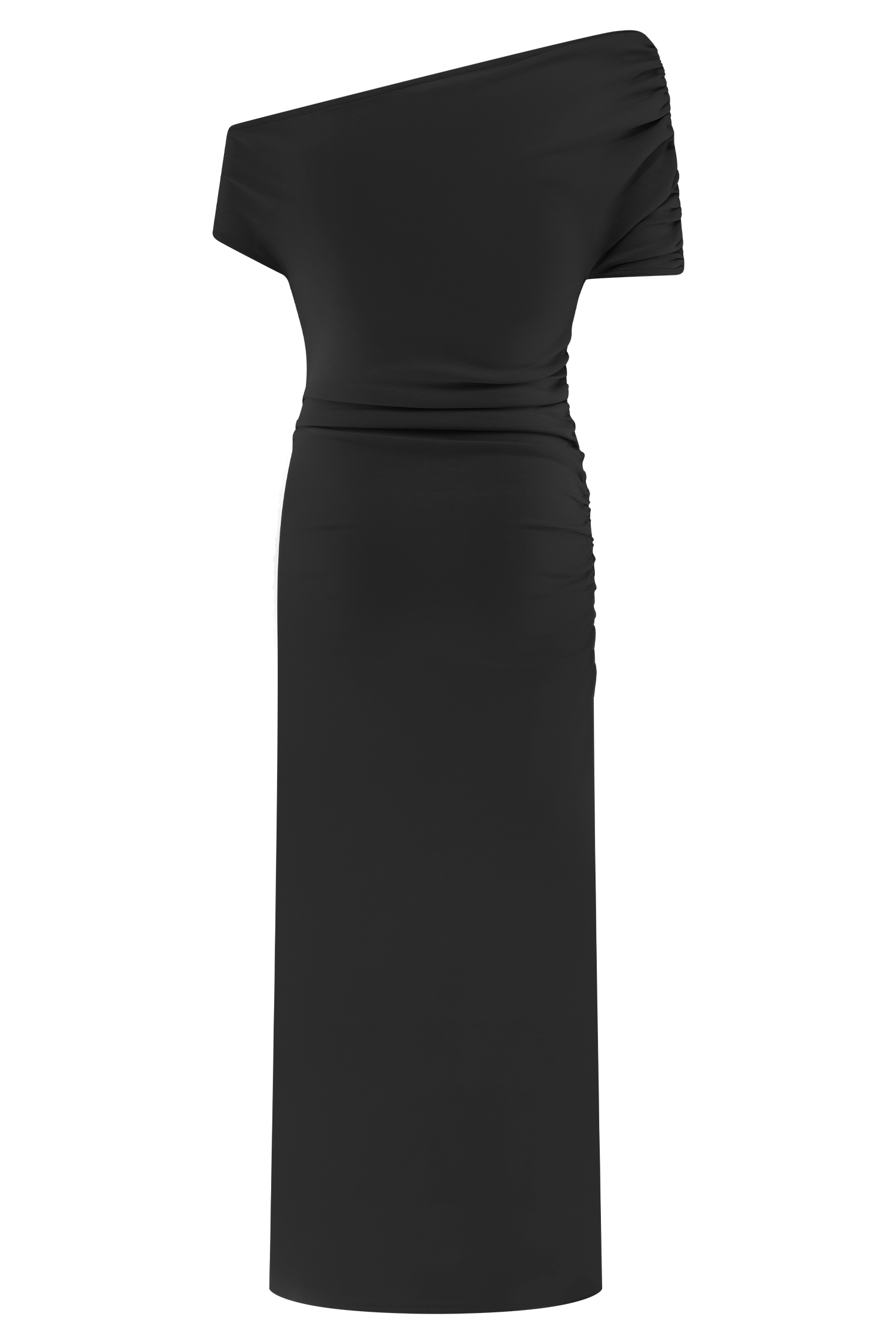 Kendra Scuba Jersey Midi Dress With Hardware - Black #6