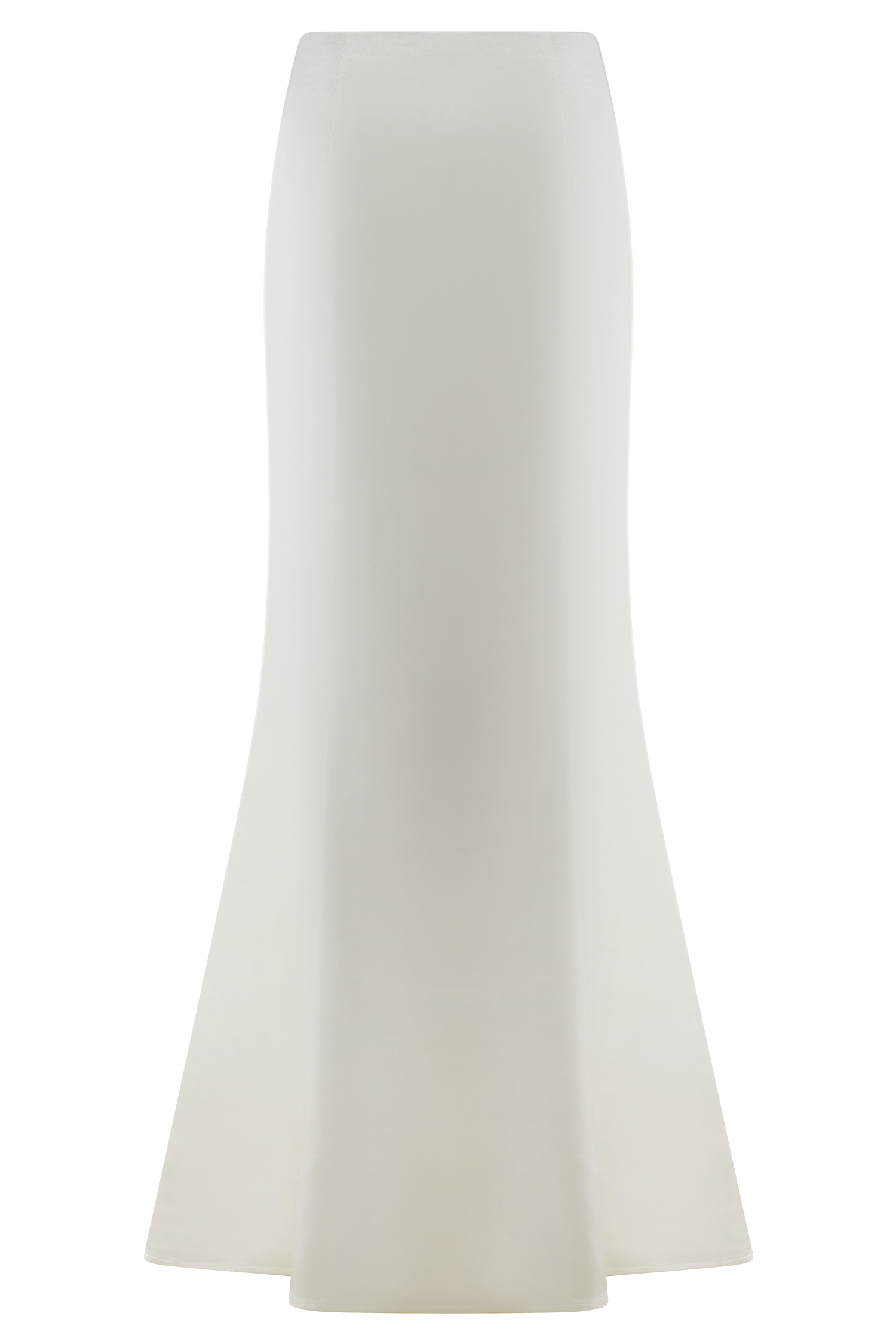Khloe Satin Fishtail Maxi Skirt - White #10