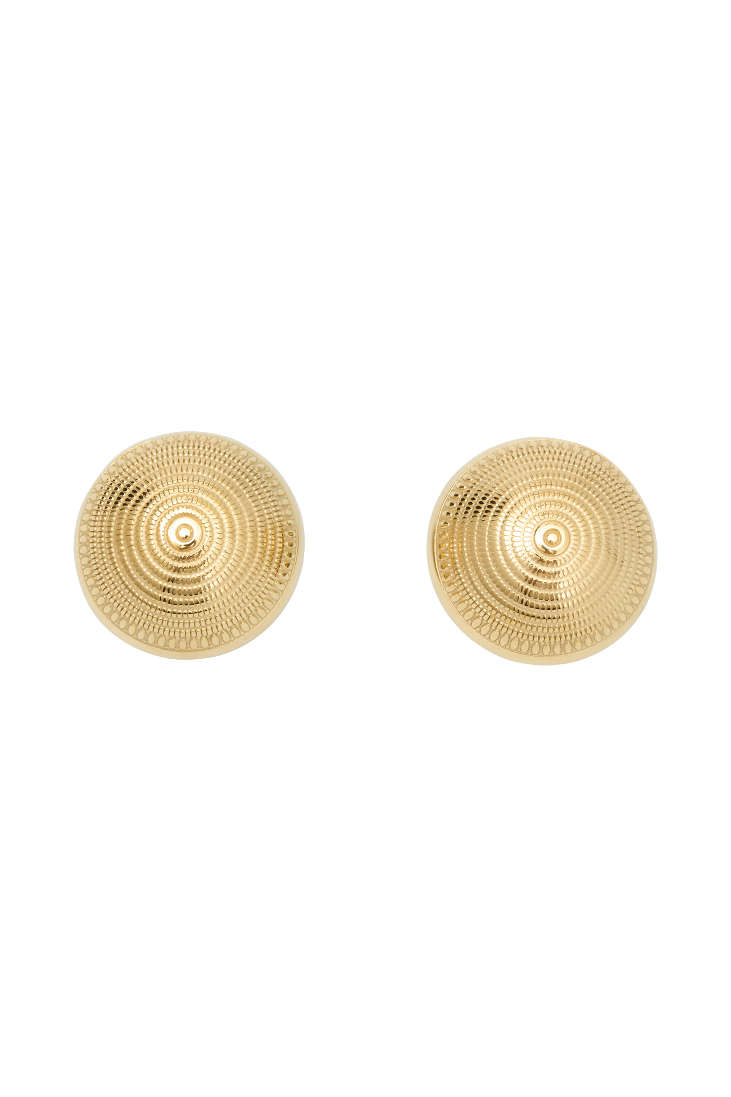 Kimberley Vintage Dome Earrings - Gold