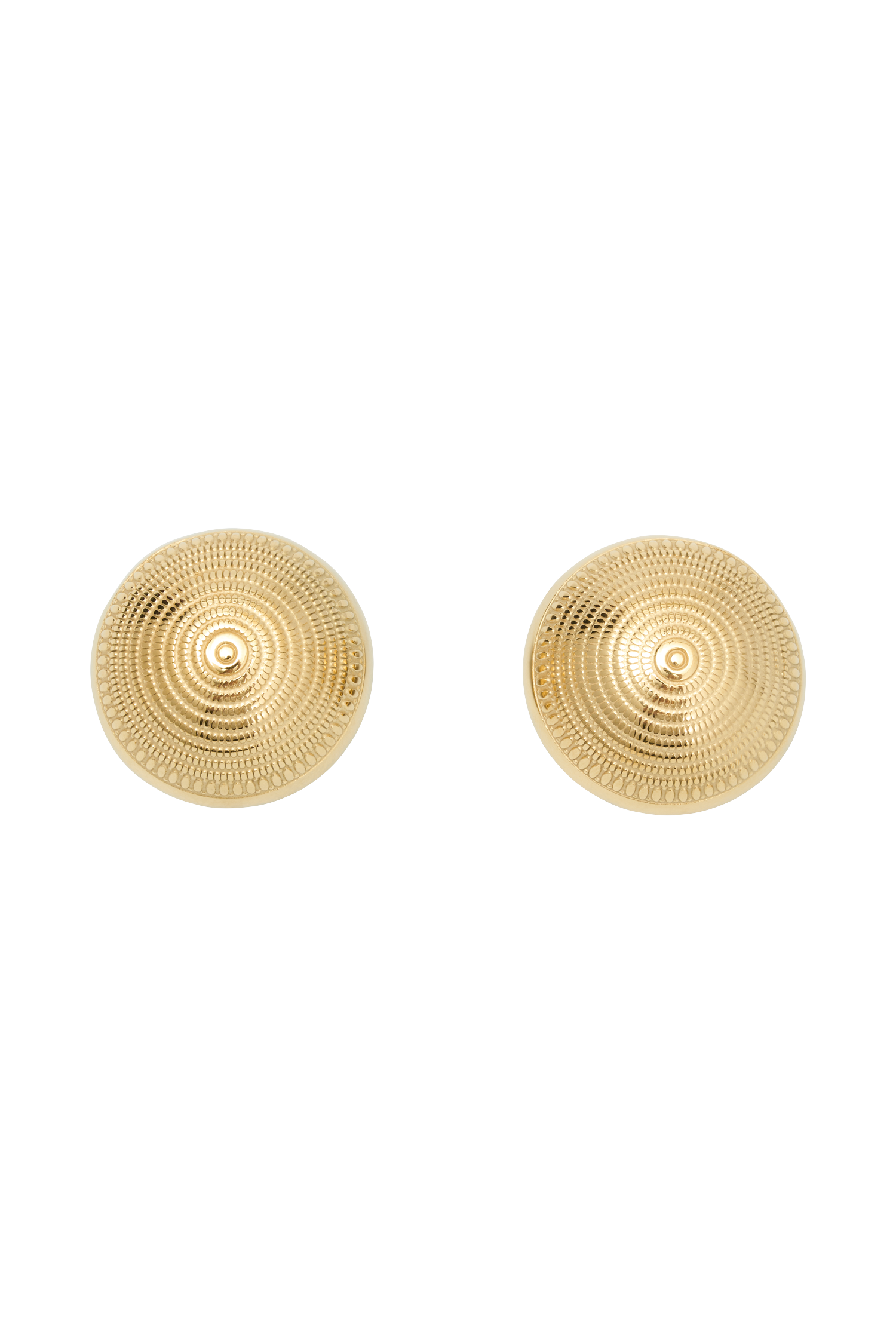 Kimberley Vintage Dome Earrings - Gold #6