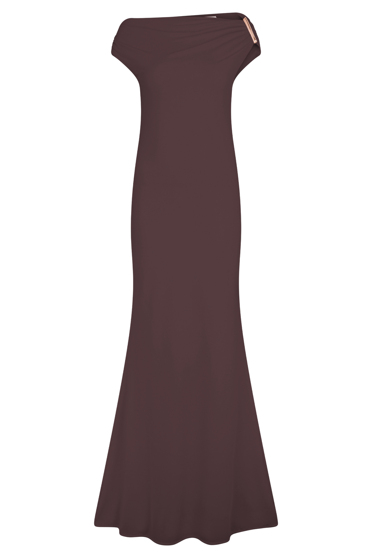 Kinsley Slinky Maxi Dress With Hardware - Chocolate #8