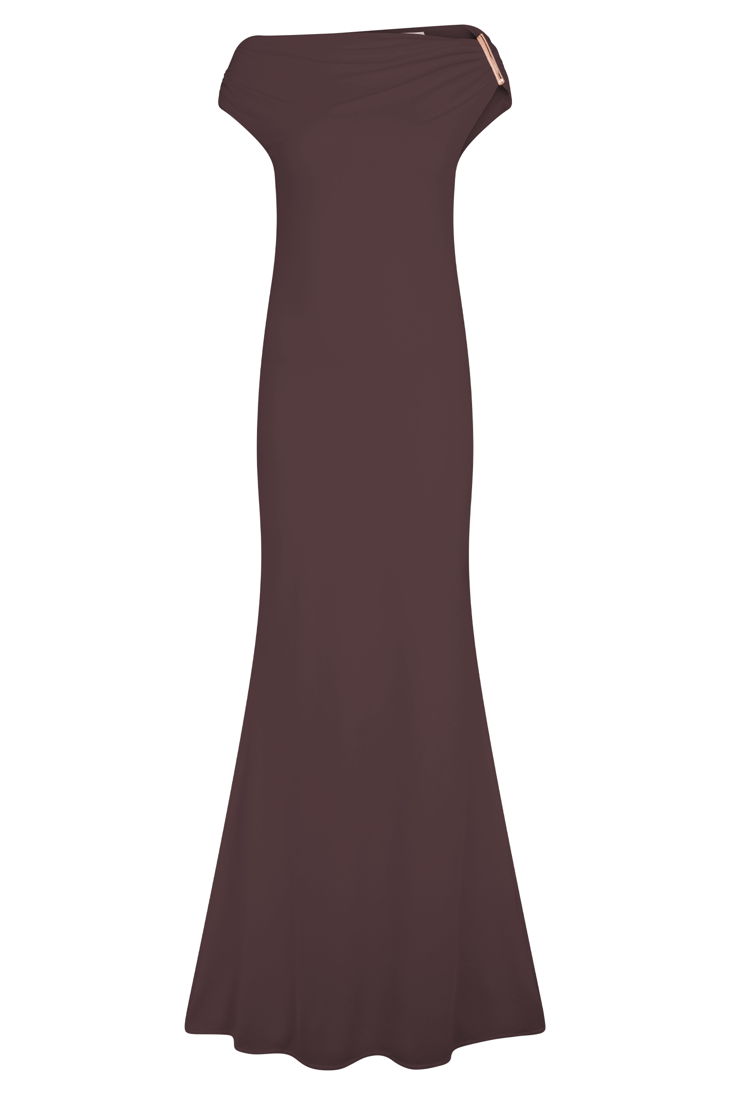 Kinsley Slinky Maxi Dress With Hardware - Chocolate #8