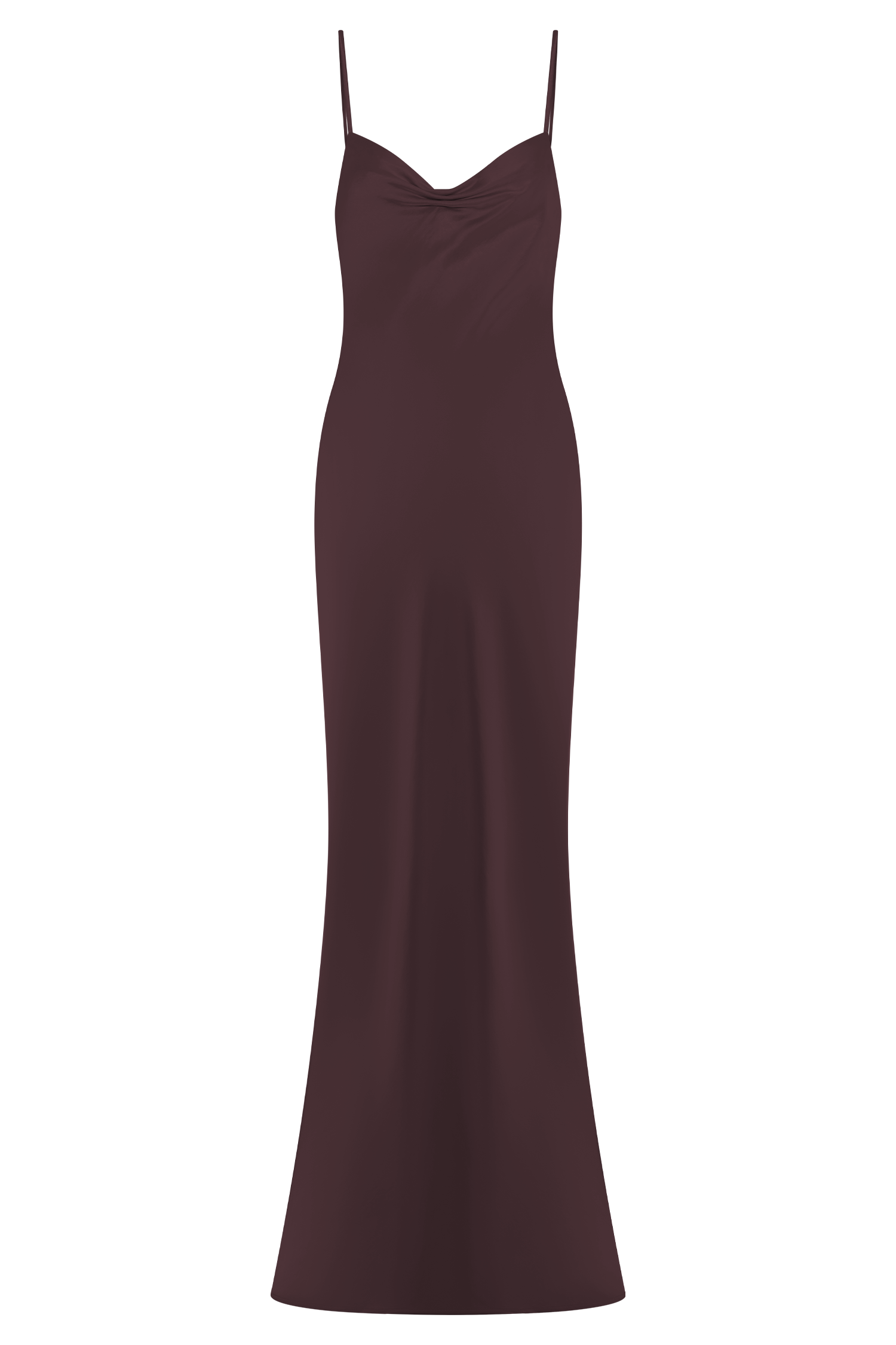 Lilly Sweetheart Satin Maxi Dress - Dark Chocolate #15