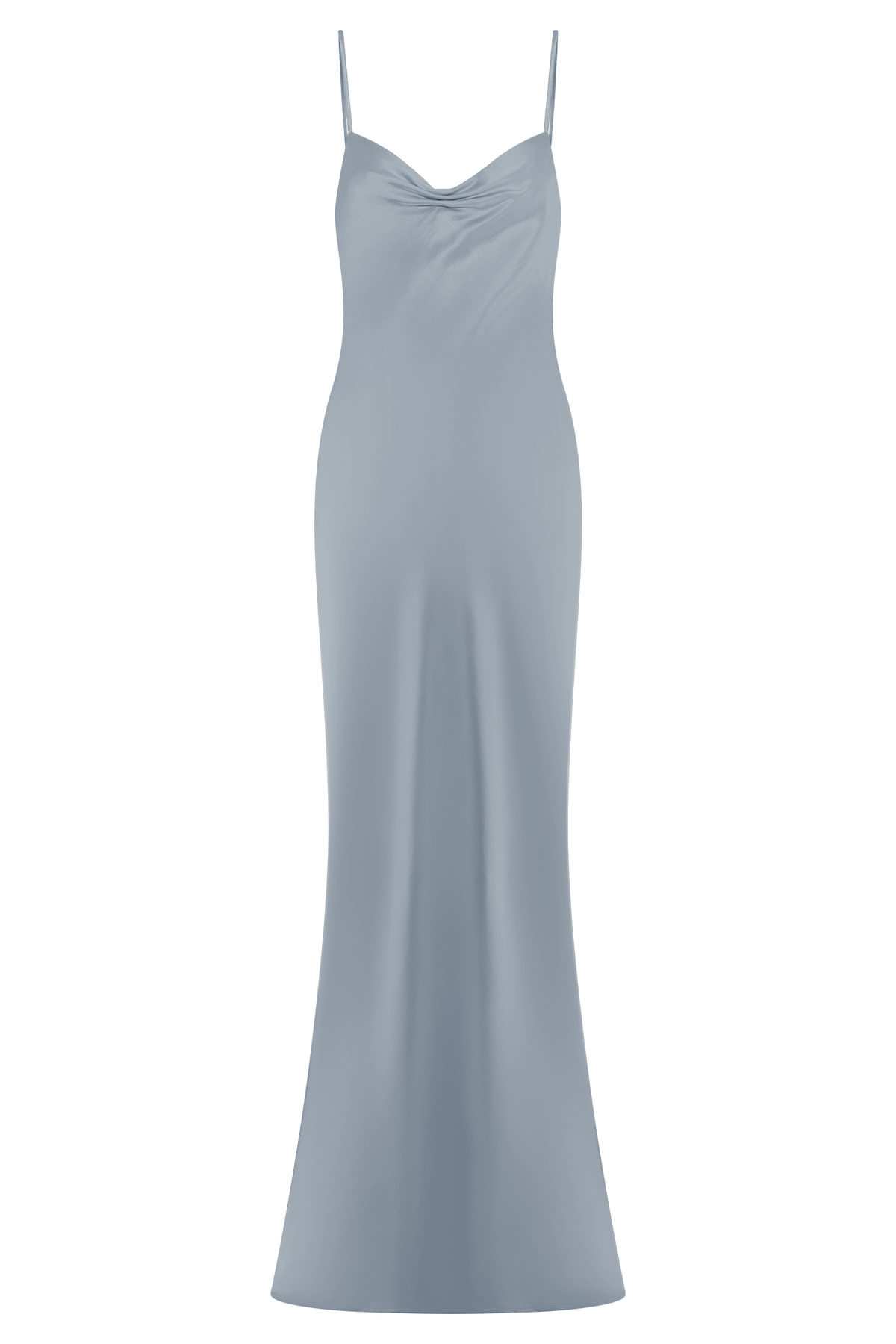 Lilly Sweetheart Satin Maxi Dress - Frosted Blue #11