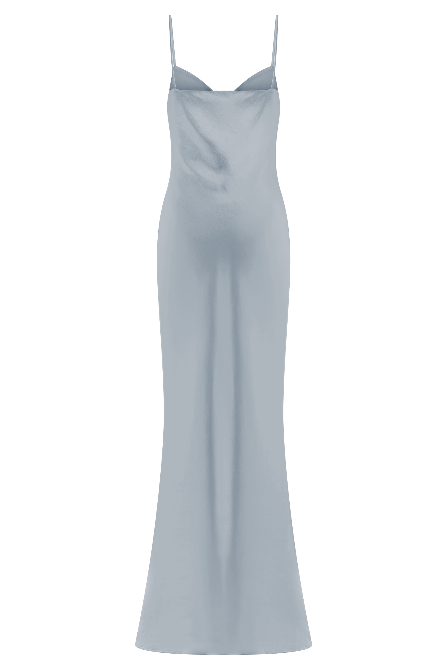 Lilly Sweetheart Satin Maxi Dress - Frosted Blue #10