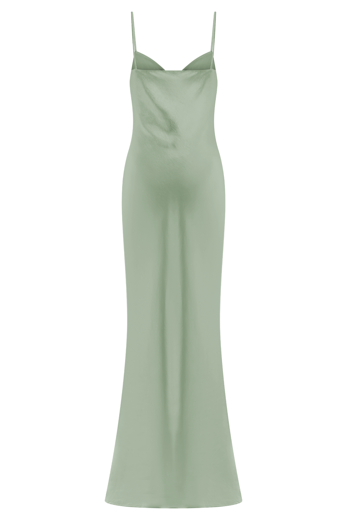 Lilly Sweetheart Satin Maxi Dress - Sage #12