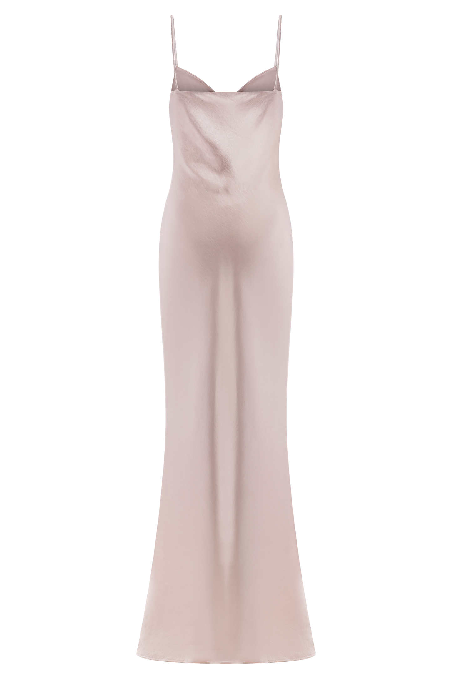 Lilly Sweetheart Satin Maxi Dress - Soft Pink