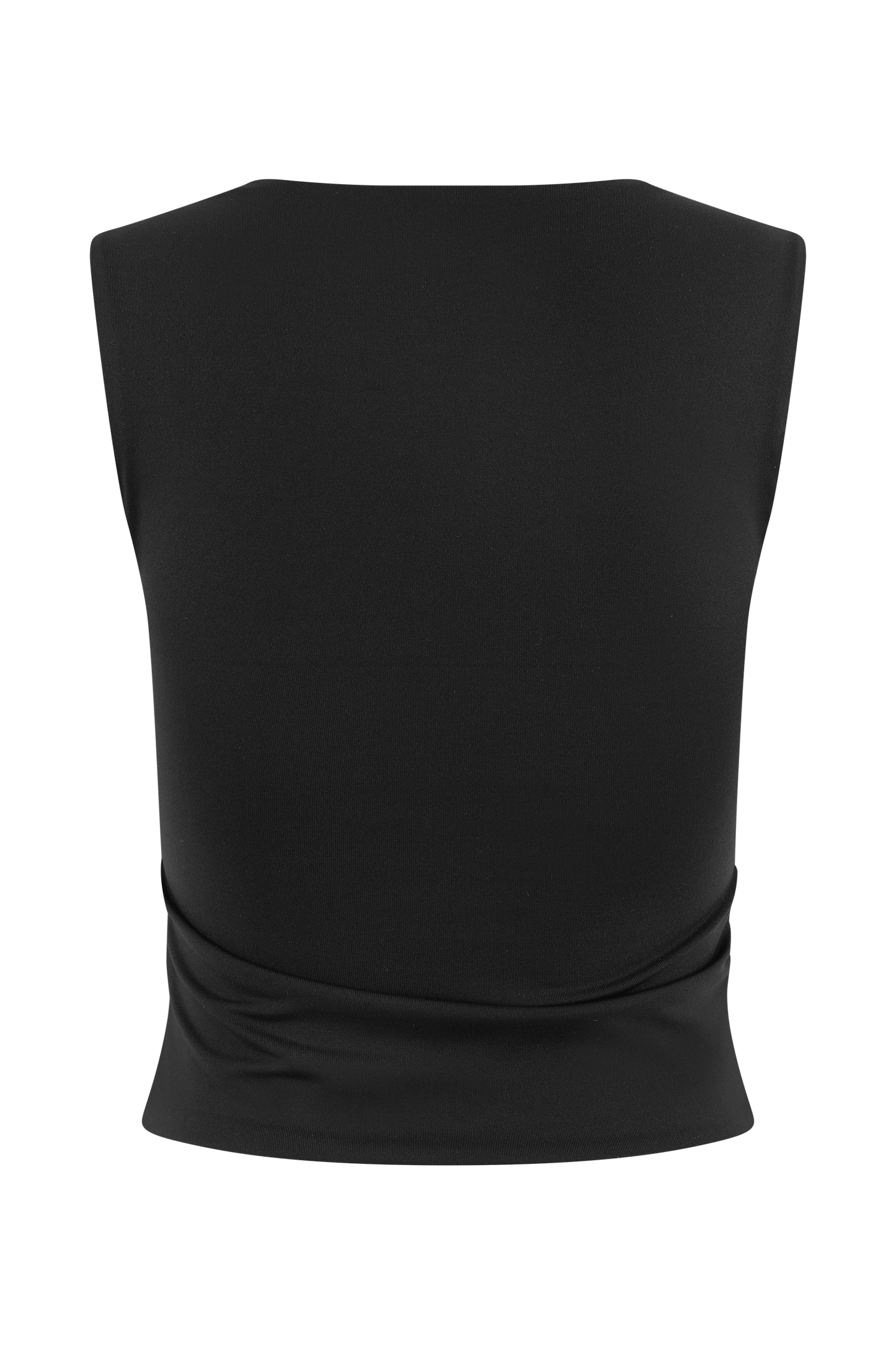 Linley Recycled Nylon Long Line Top - Black