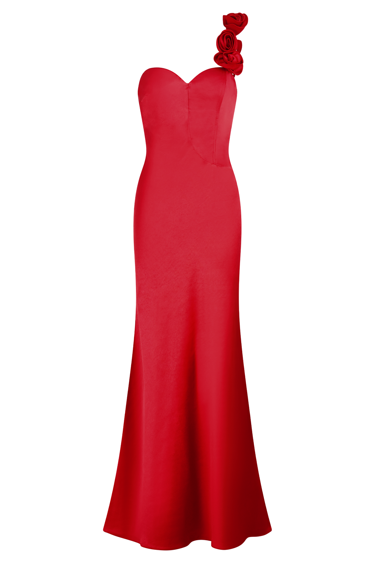 Lola Strapless Midi Dress - Red #2