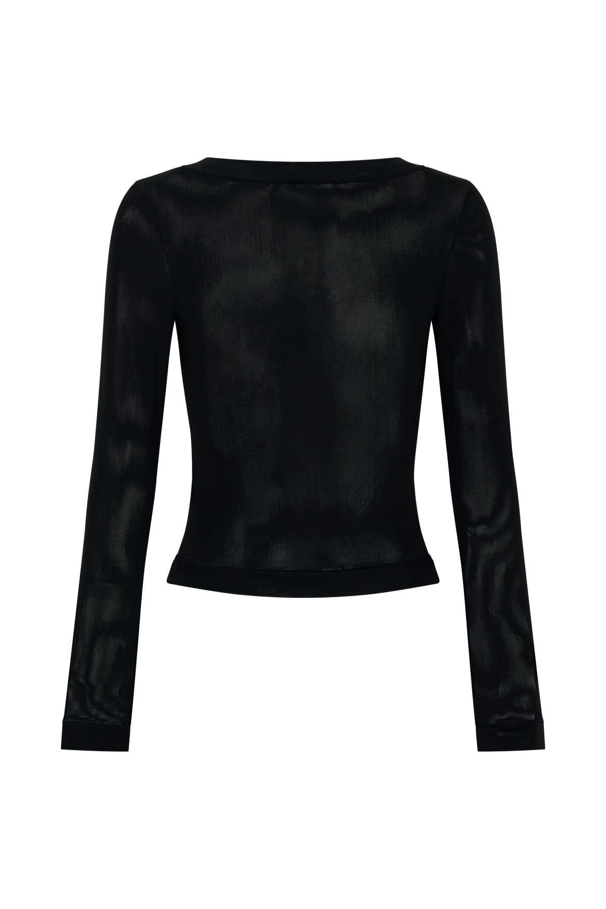Lumi Long Sleeve Mesh Top - Black #8