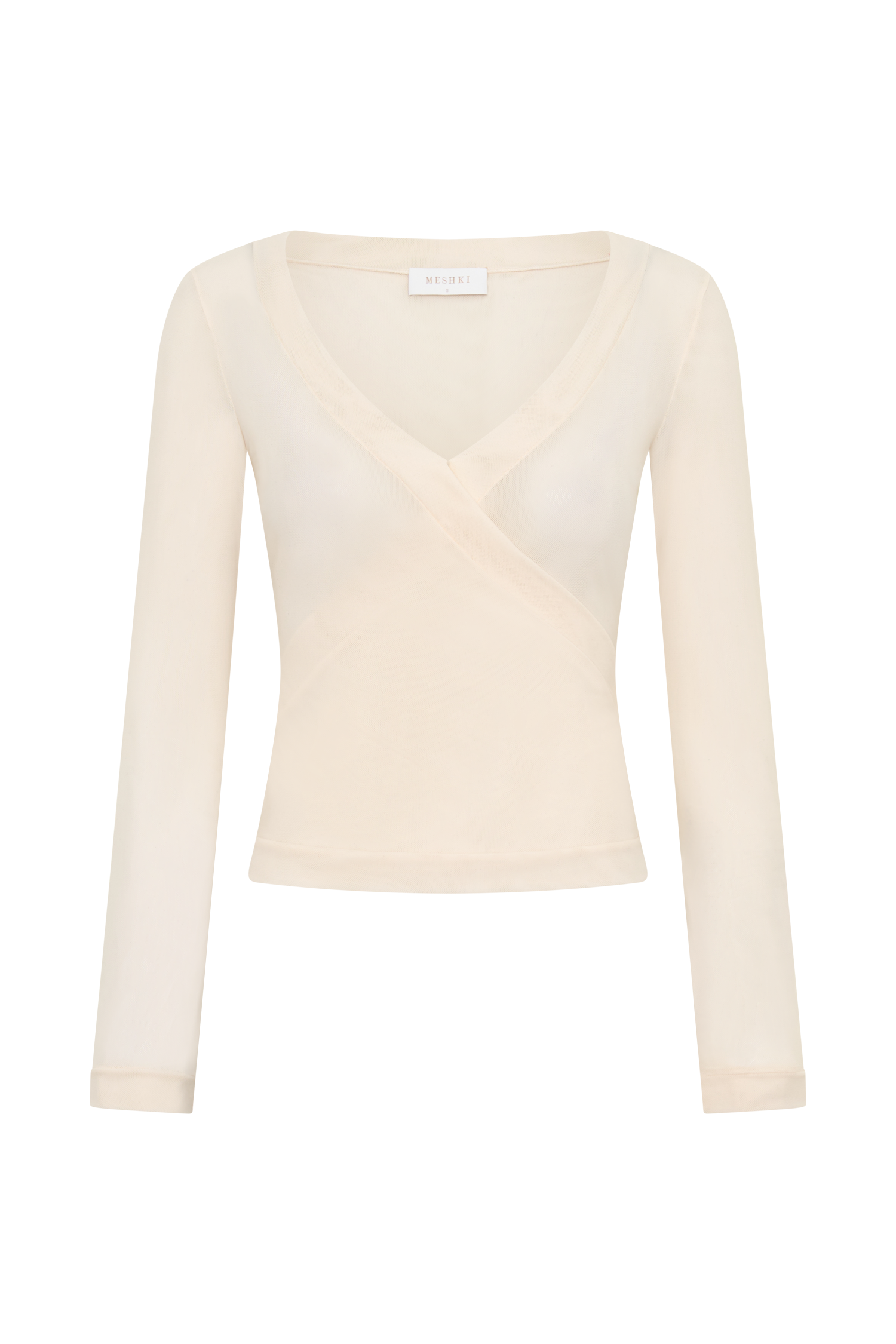 Lumi Long Sleeve Mesh Top - Bone #12