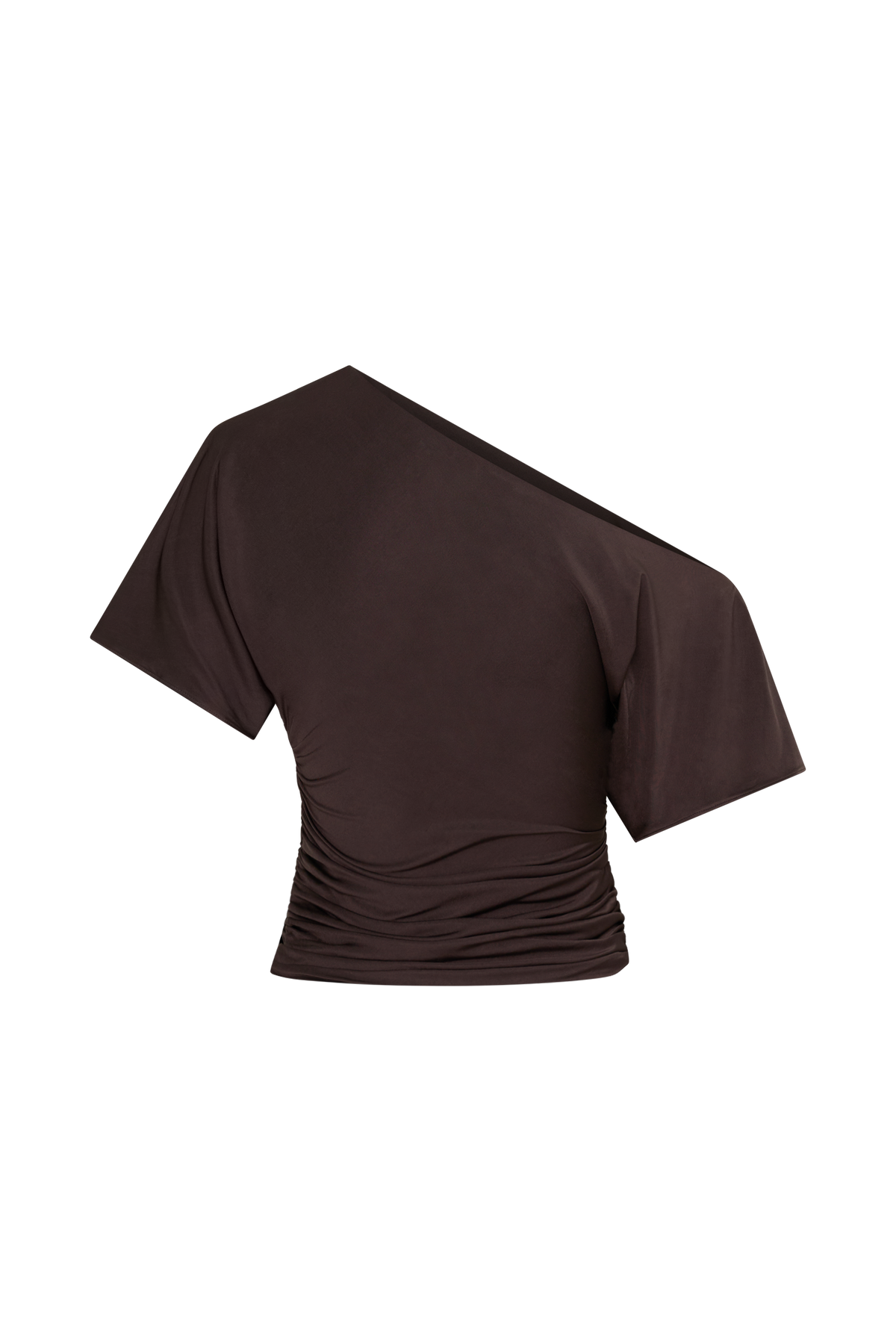Luu Off Shoulder Slinky Top - Dark Chocolate #8